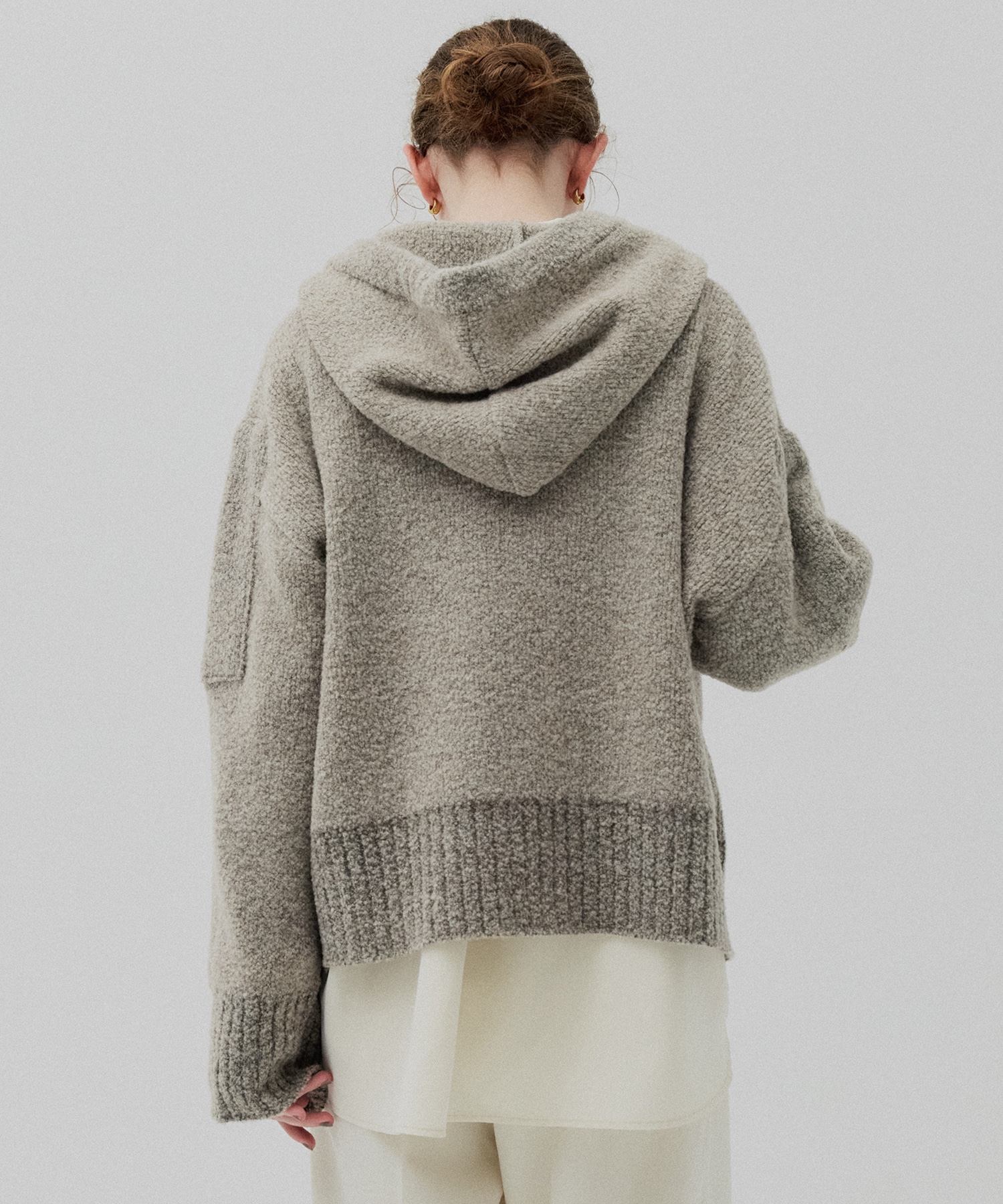 ルーズニットフーディ