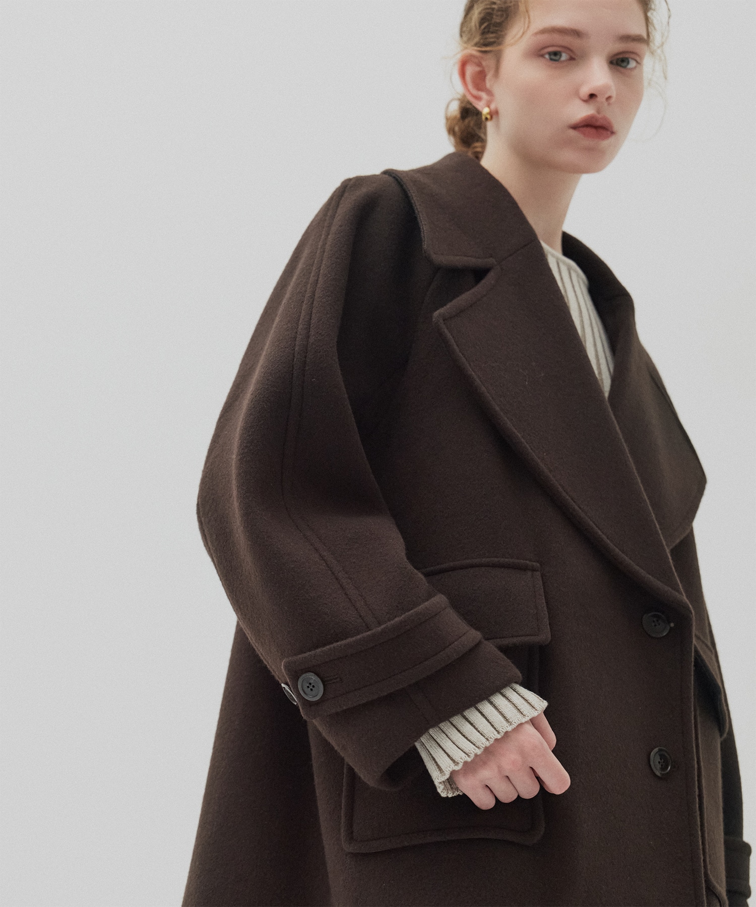 〈残りわずか〉ワイドラペルコート