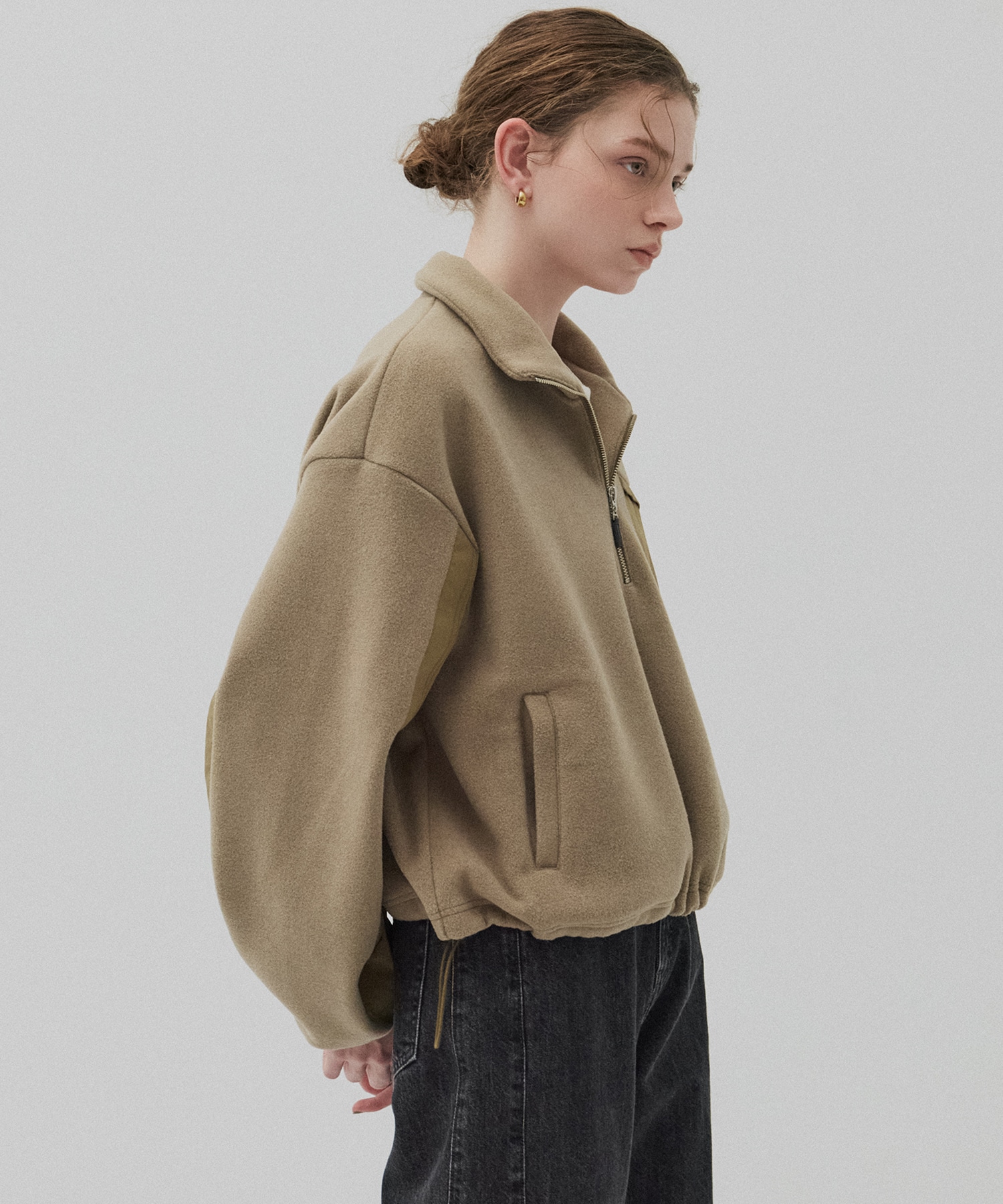 コンビハーフジッププルオーバー