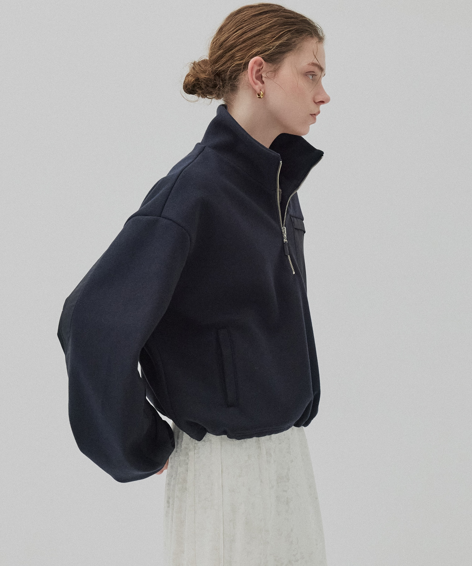 コンビハーフジッププルオーバー