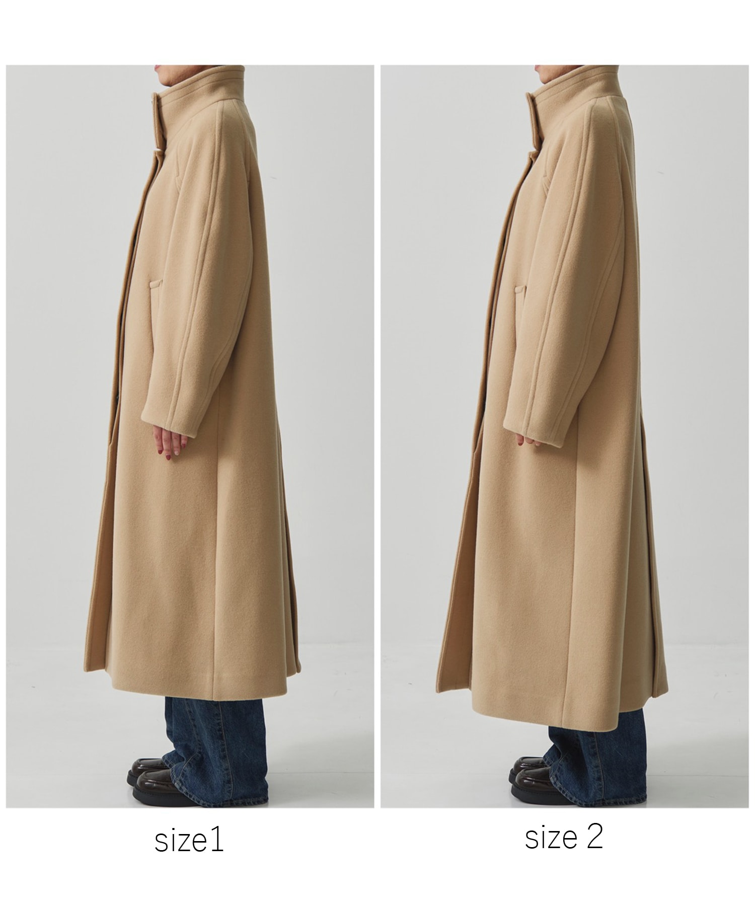 SUPER140スタンドカラーコート