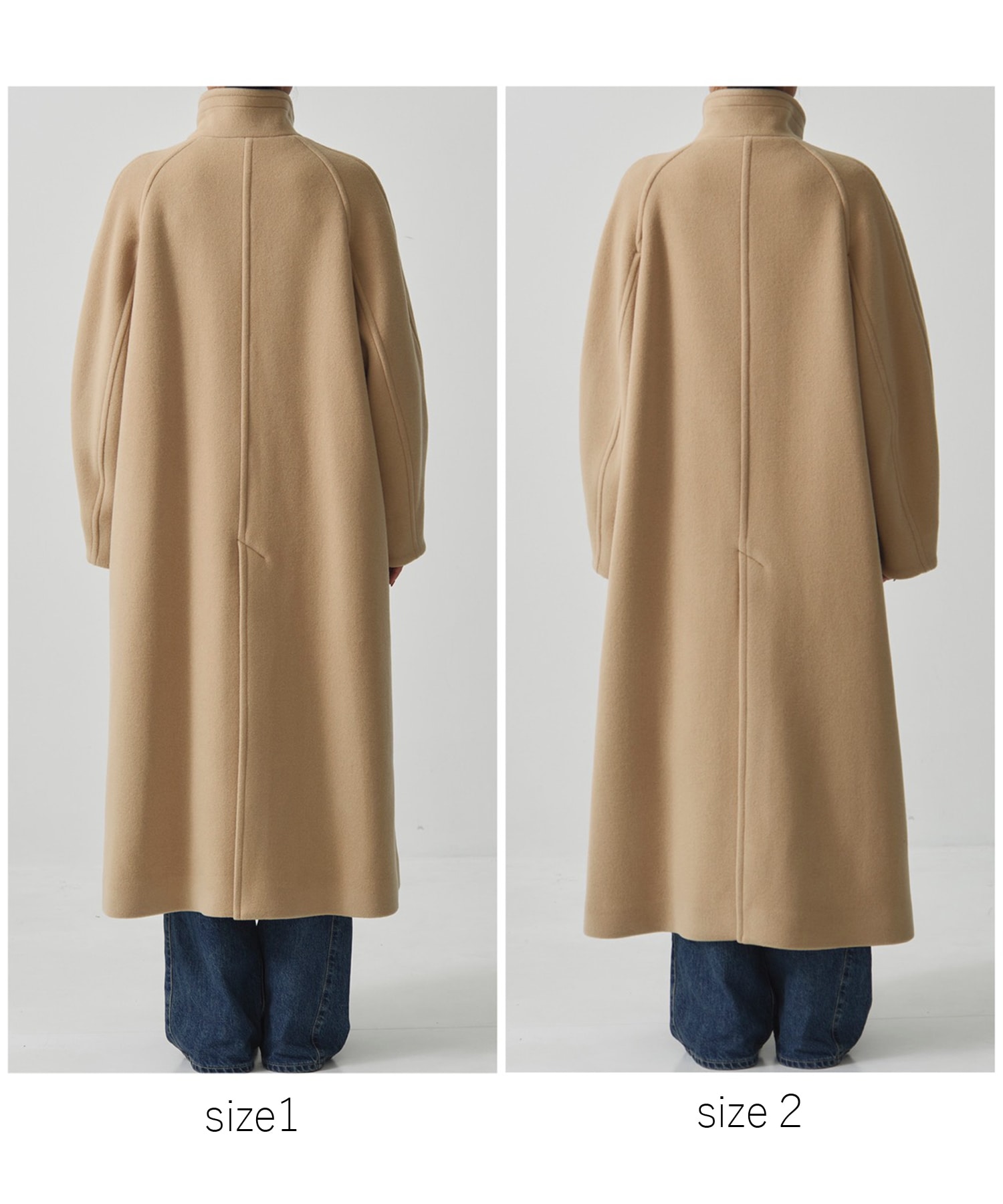 ツイードスタンドカラーコート