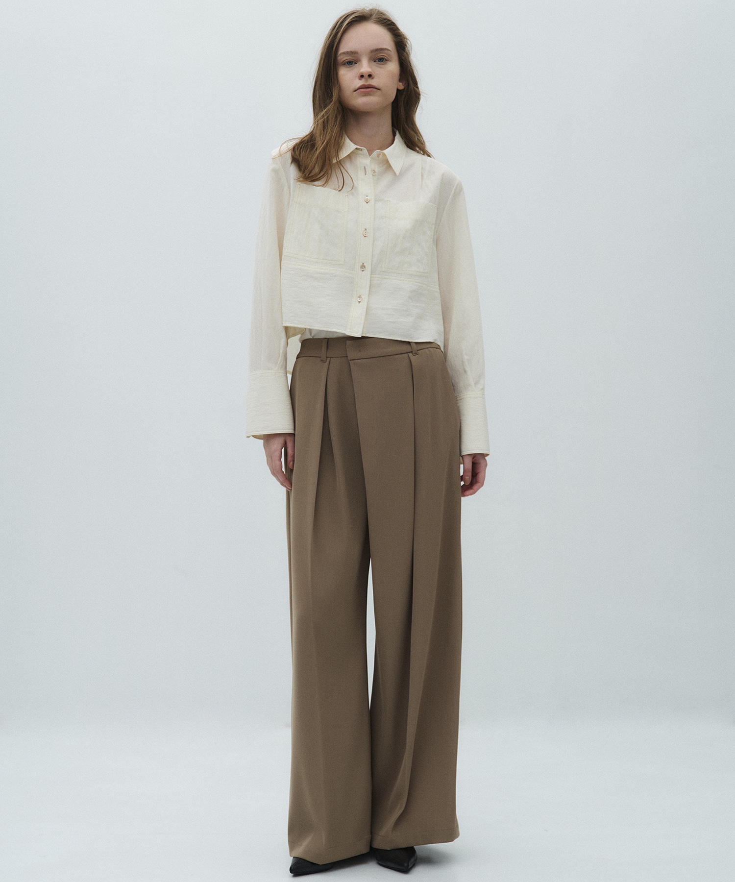 シルキーツイルアシメタックパンツ