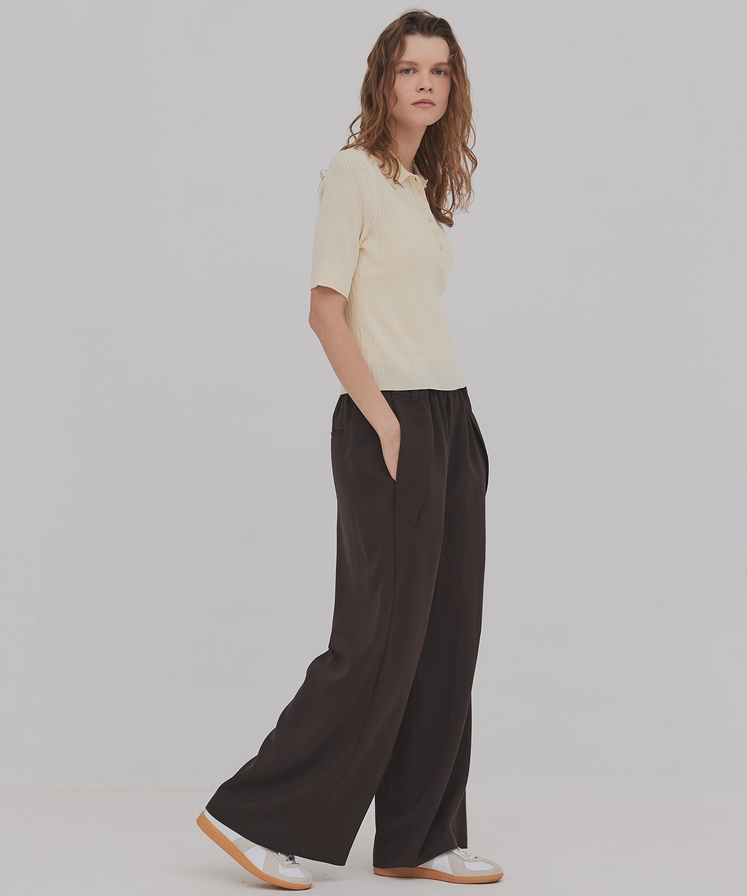 ウールジョーゼットパンツ