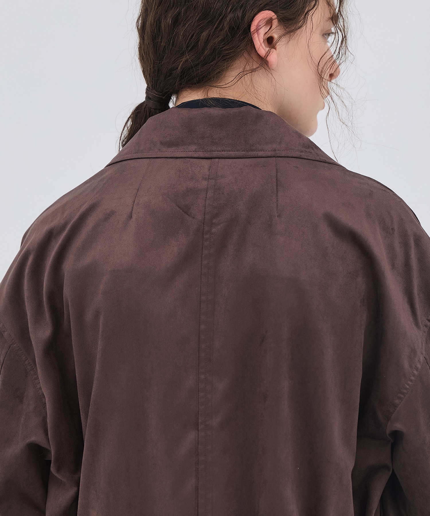 スエードトレンチコート