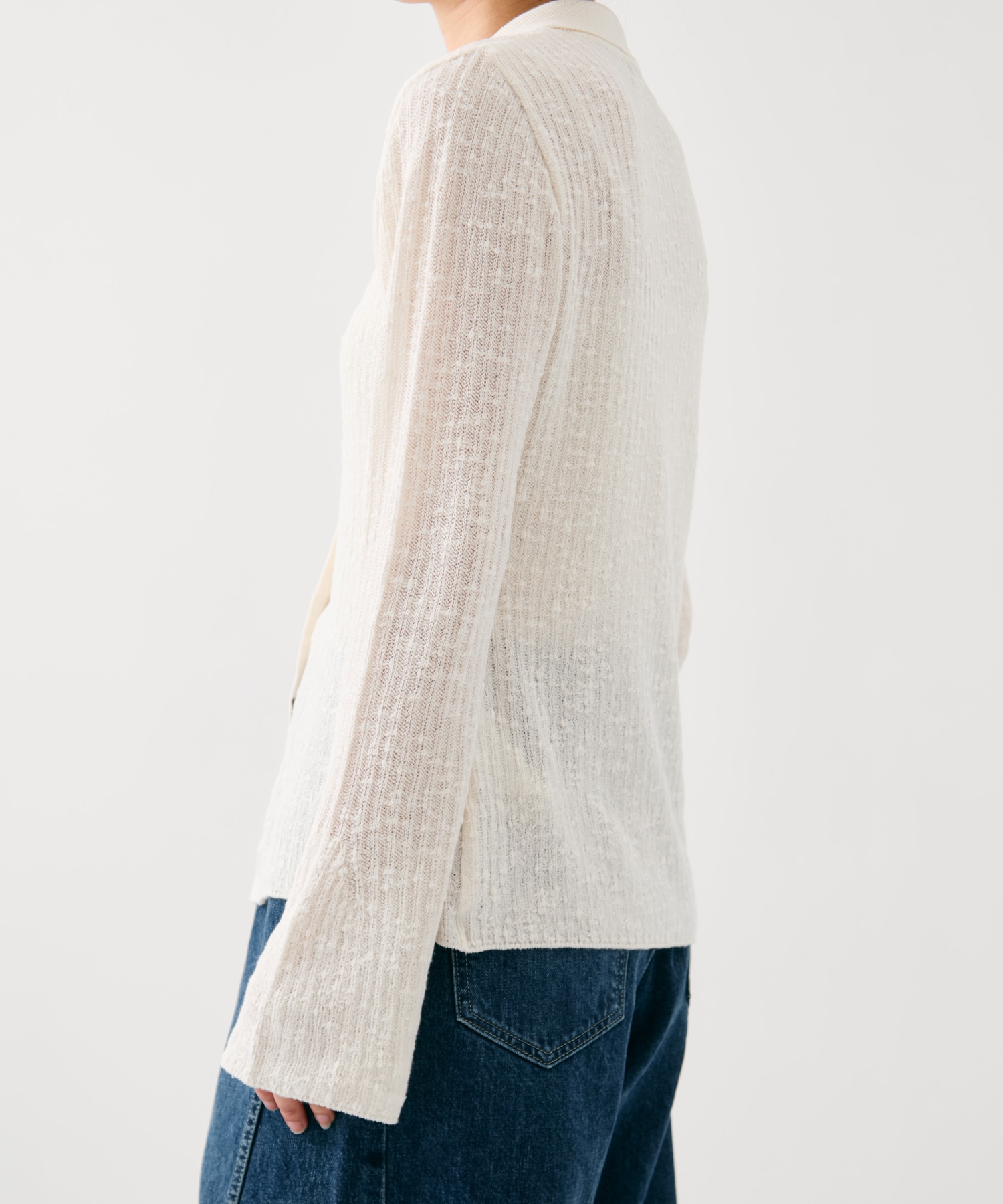 スラブニットカーディガン