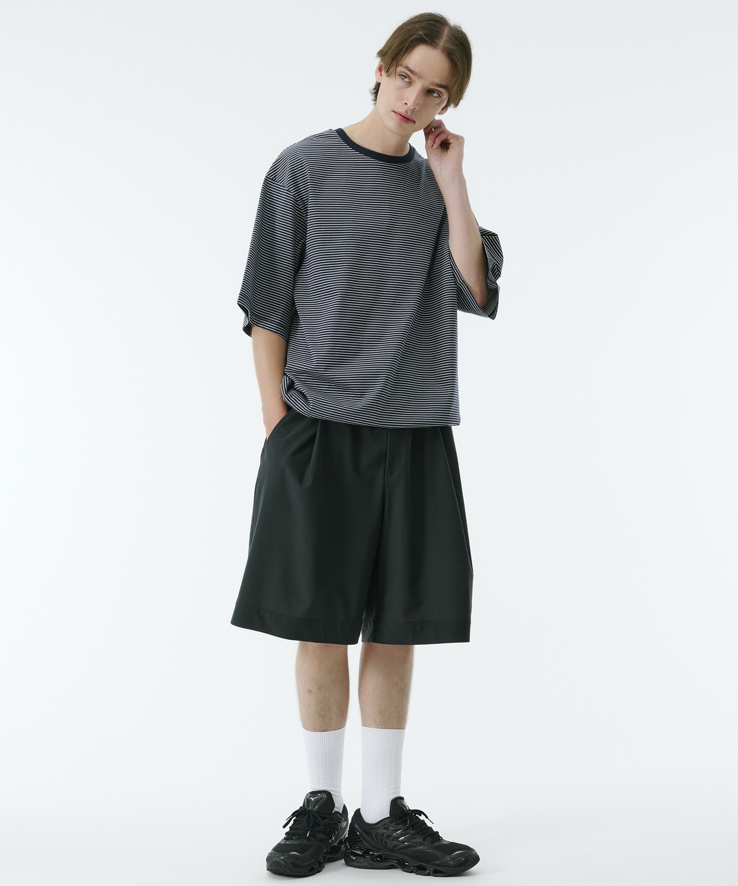 ビューティーコットンコードボーダーTEE