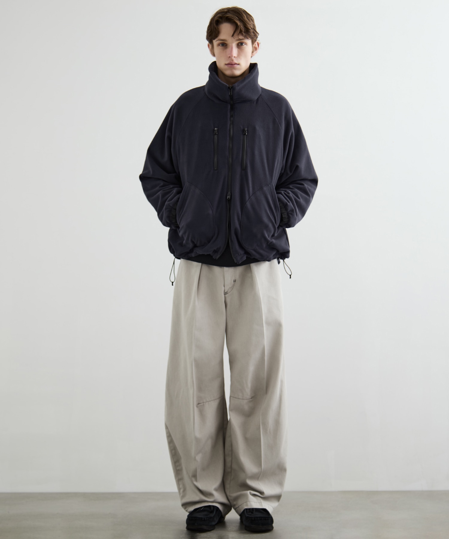 リバーシブルナイロンフリースBL