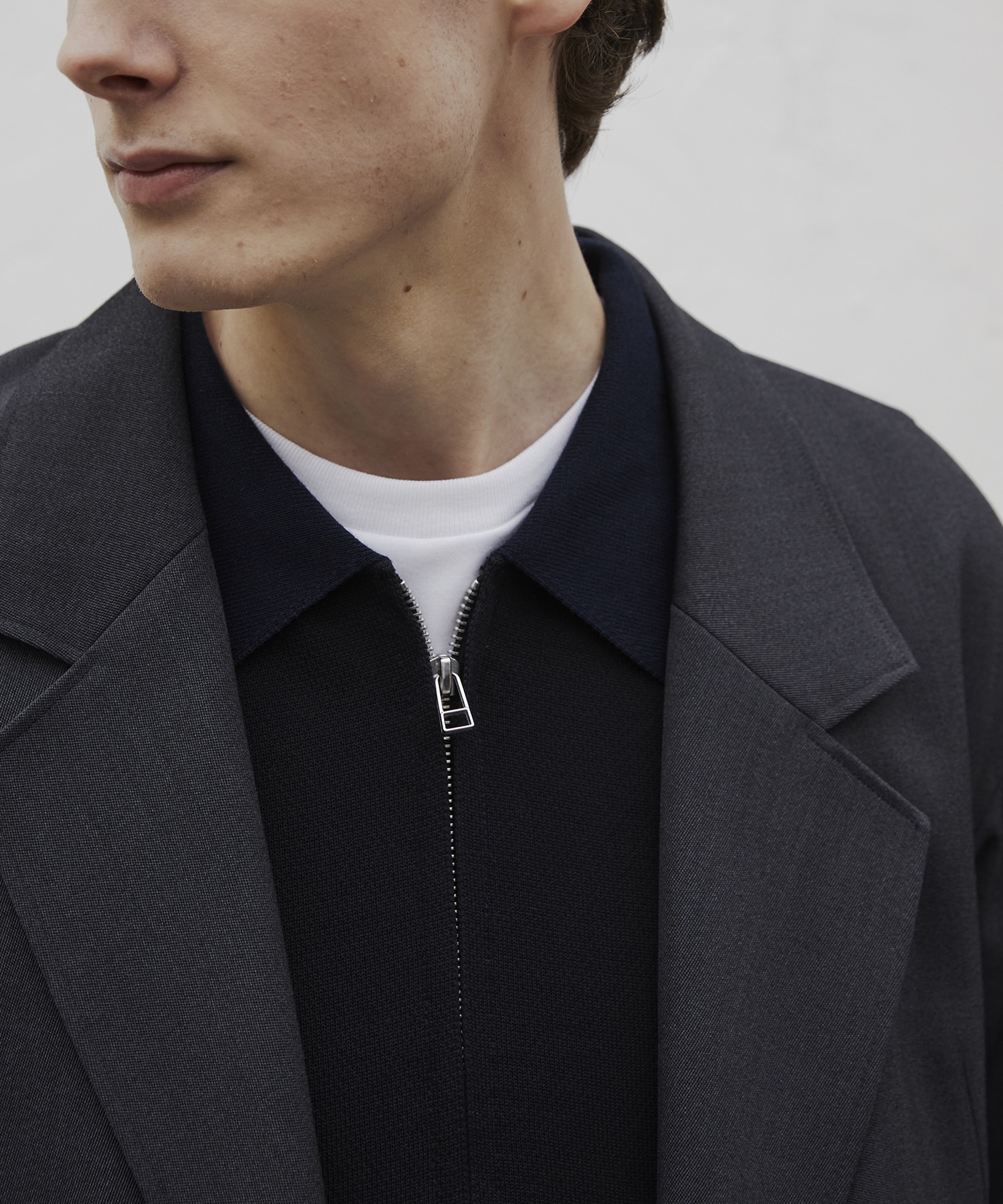 ジップビッグポケットポロカーデ