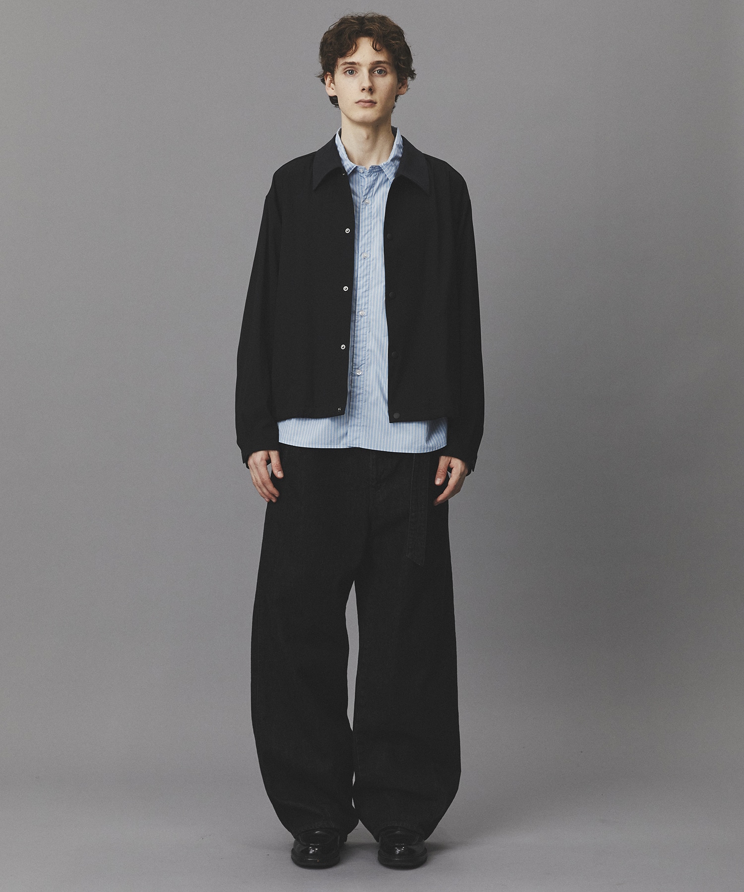 ブラッシュドカラーオーバーコーチブルゾン