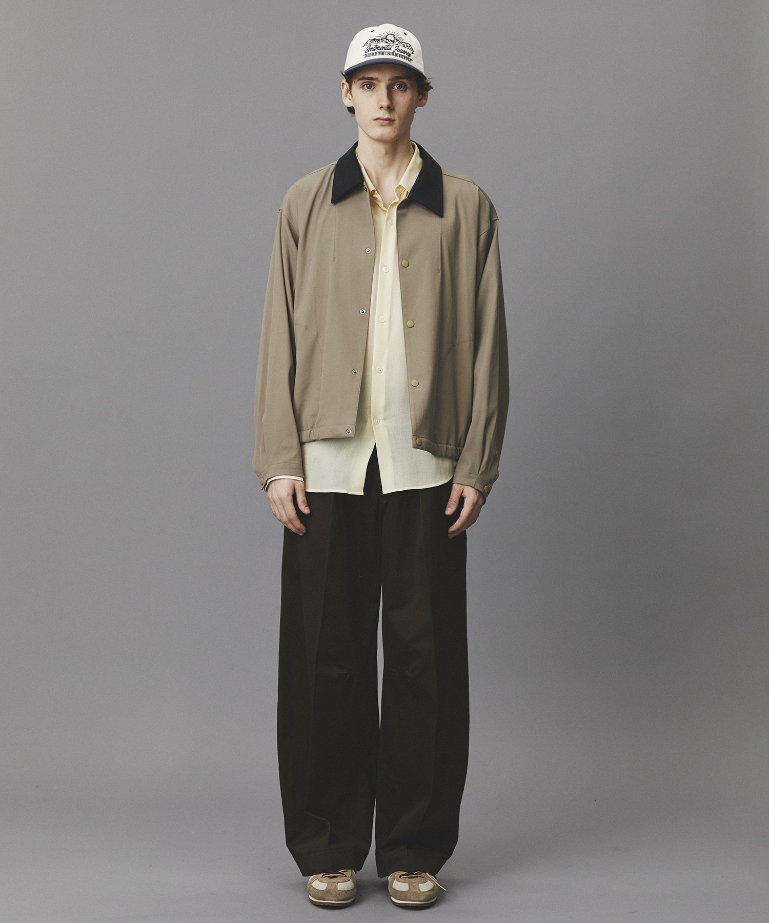 ブラッシュドカラーオーバーコーチブルゾン