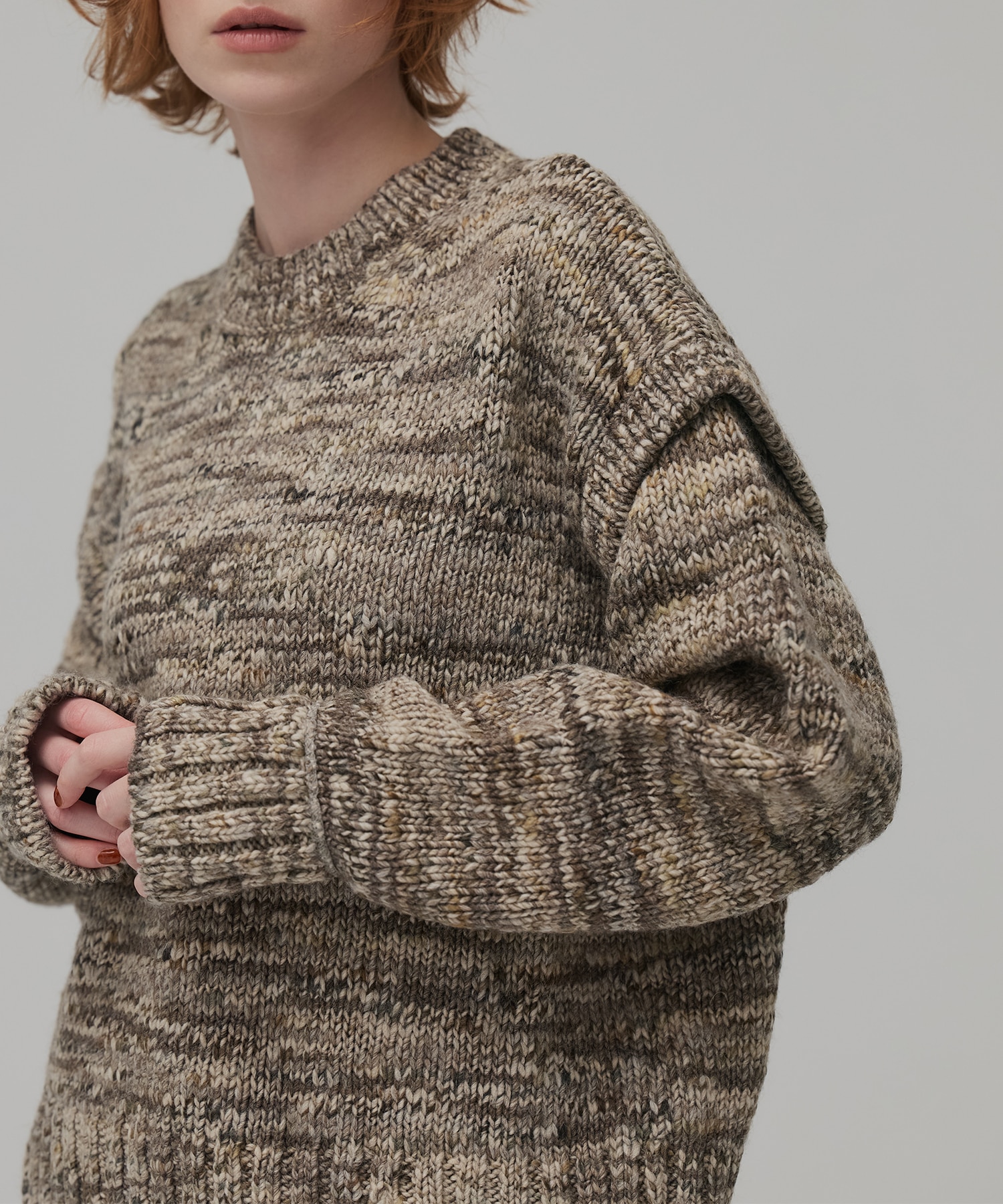 ロービングミックスカラーニット