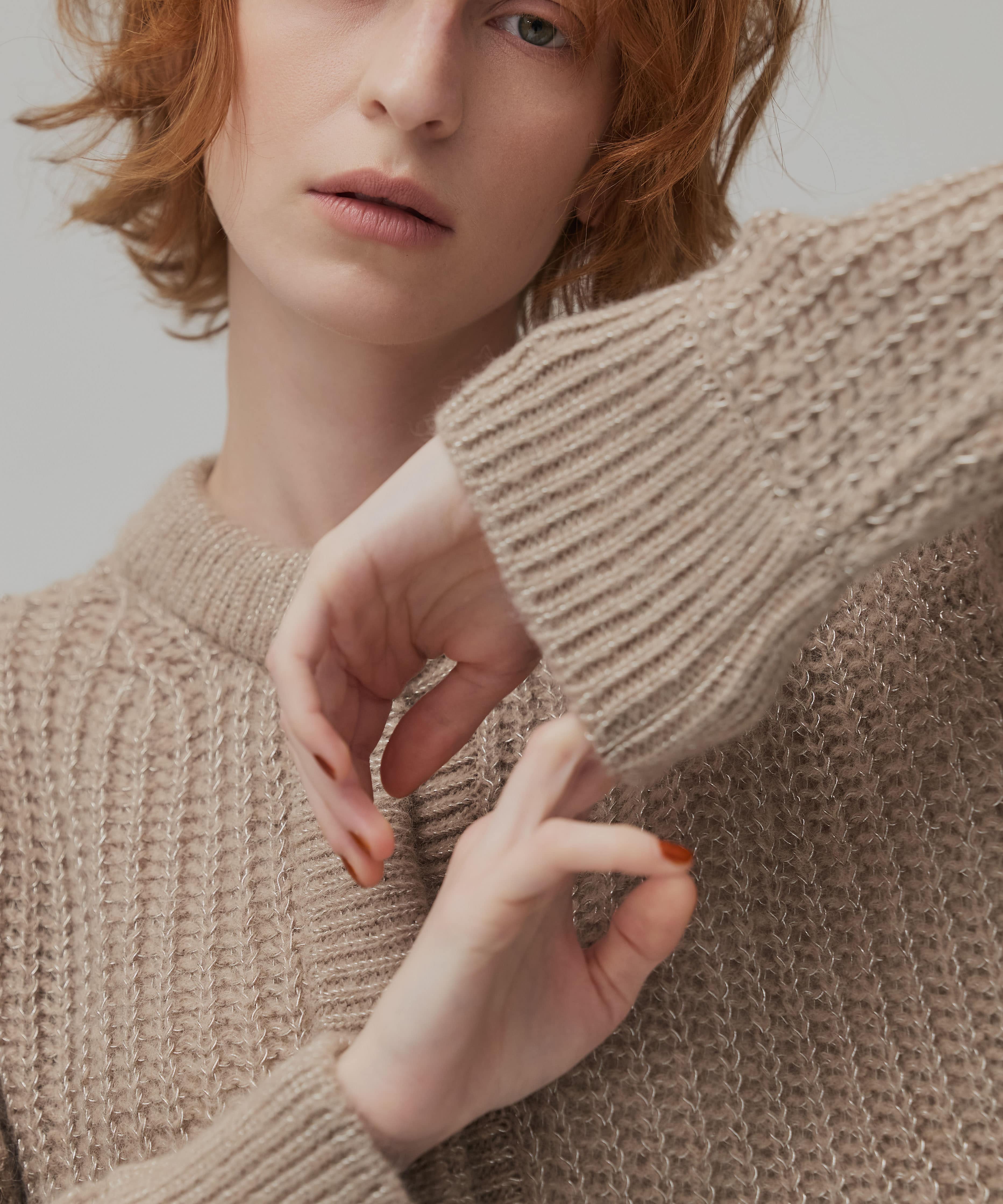 グリッターヘアリーニットカーディガン