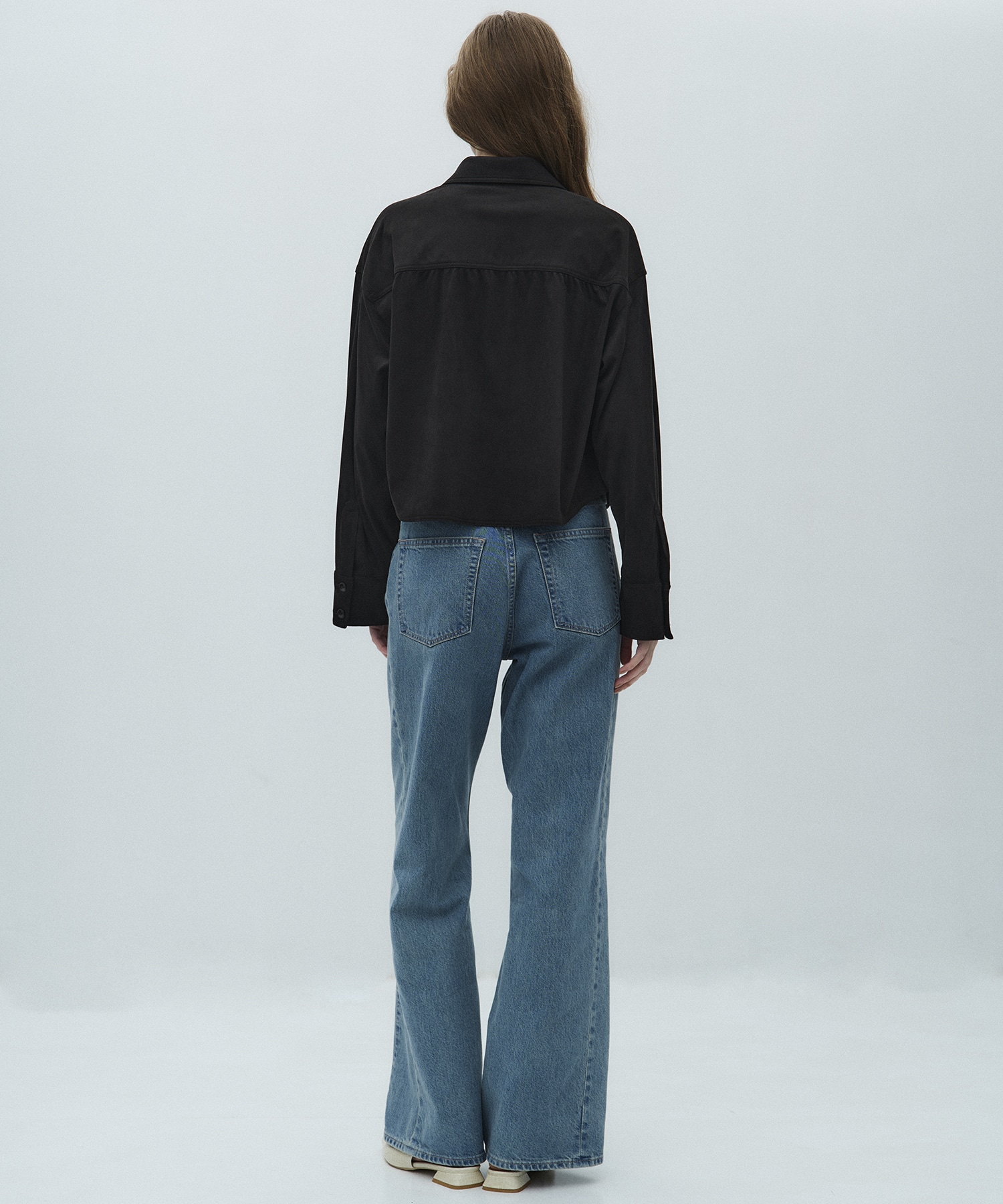 フルイドクロップドシャツ