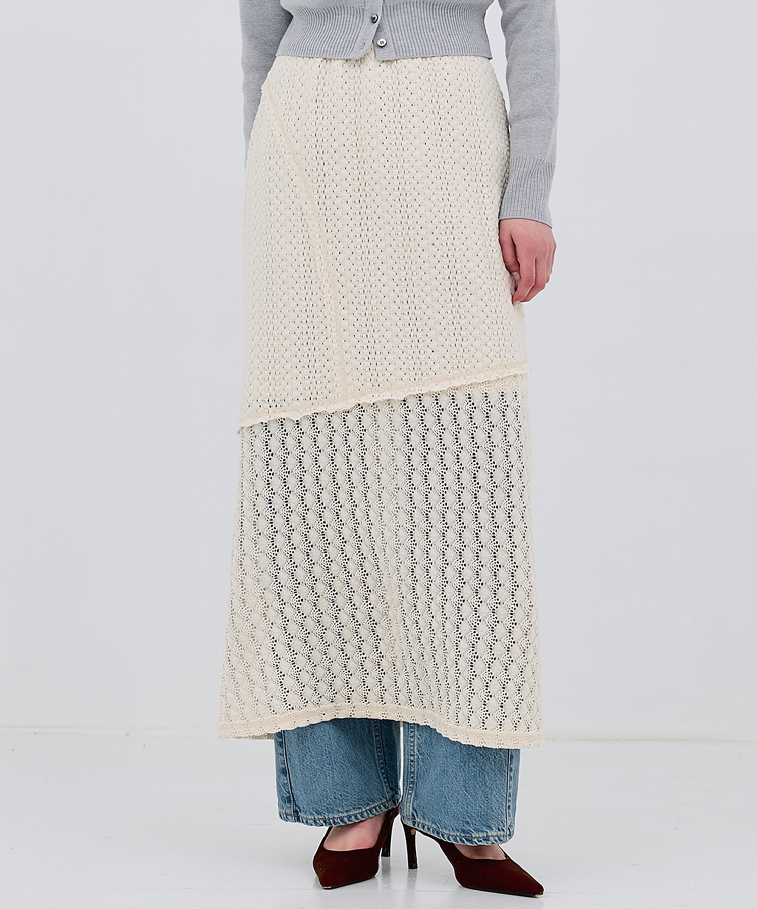 コットンレースマーメイドスカート