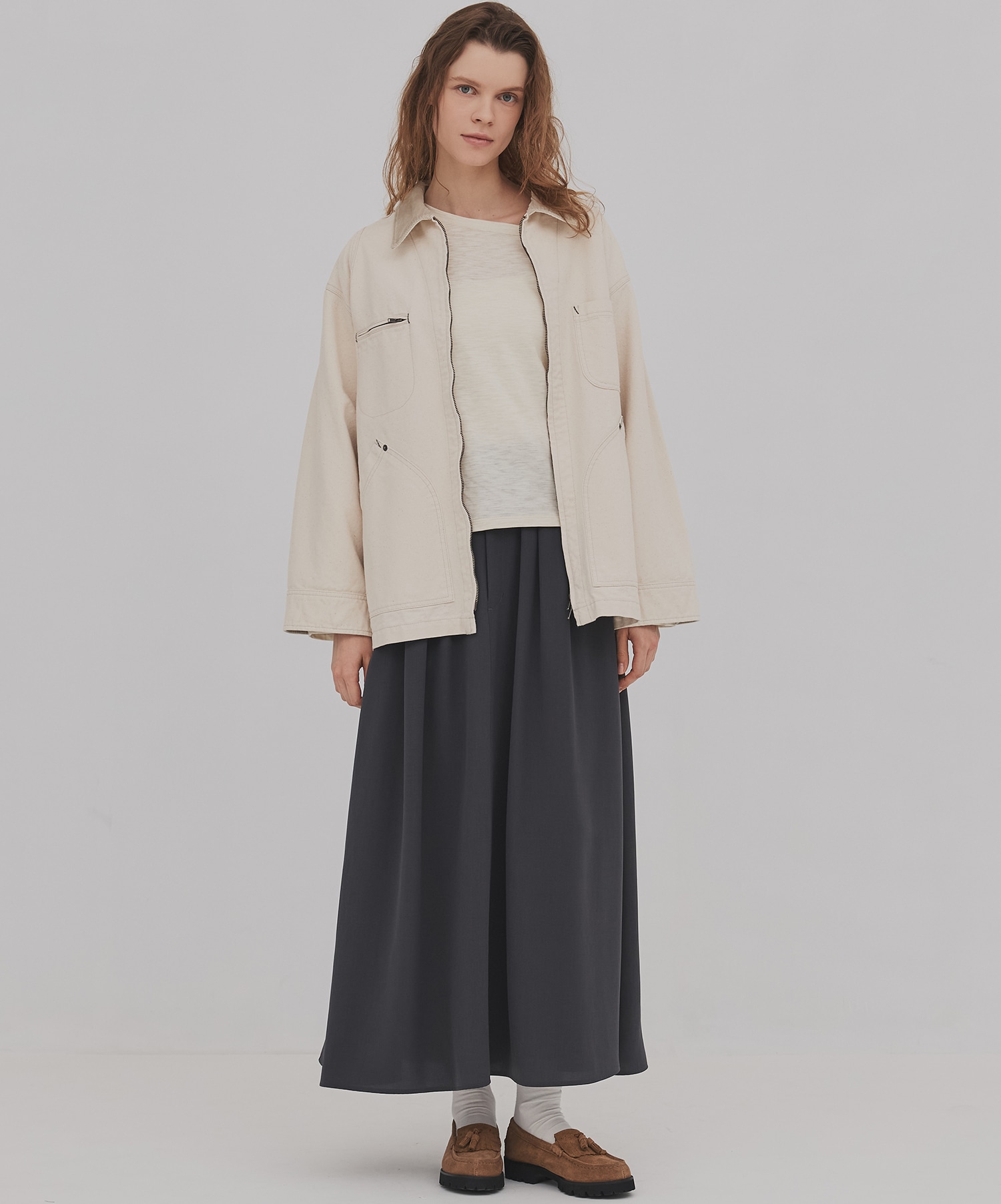 ジップカバーオールブルゾン