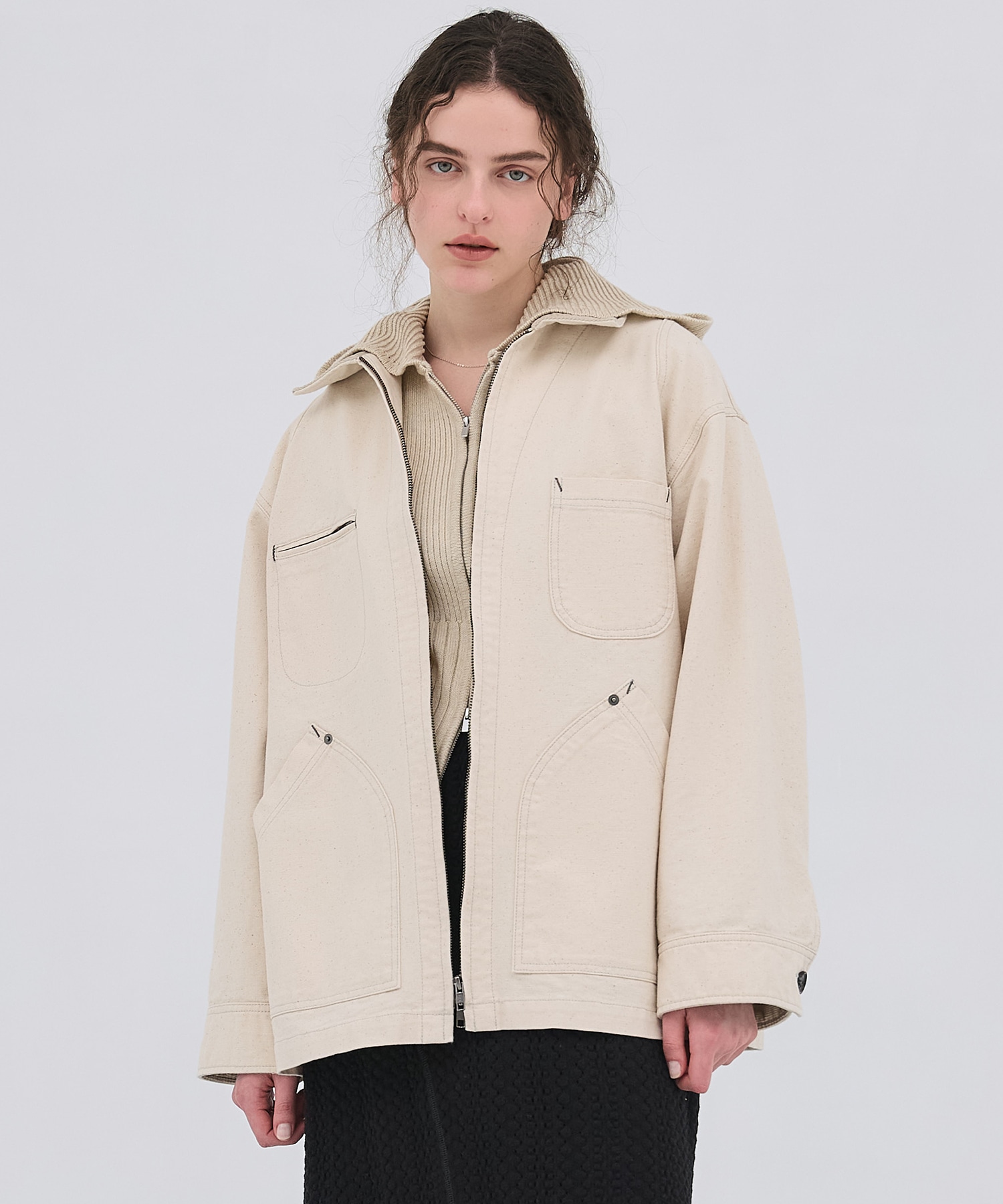 ジップカバーオールブルゾン