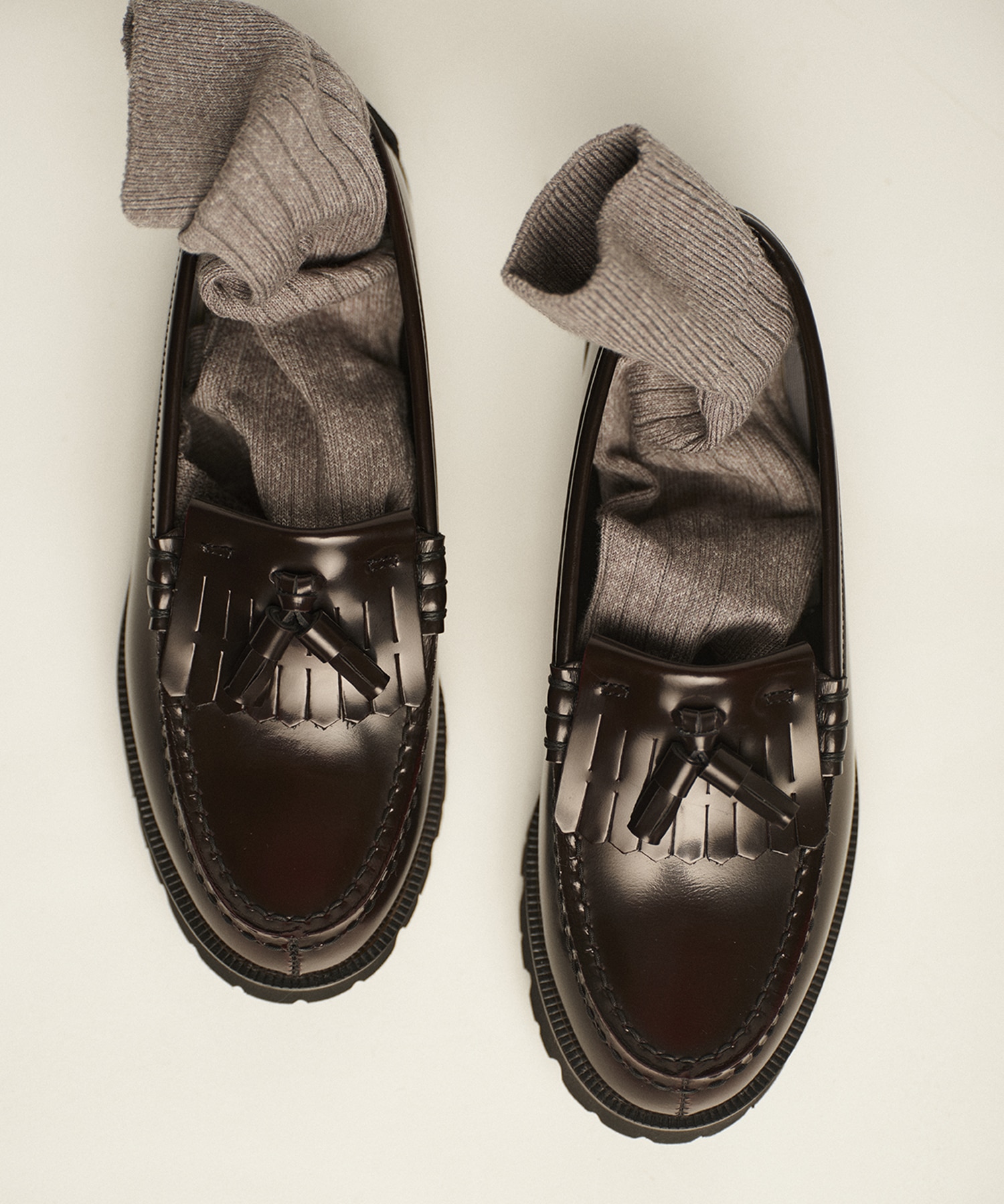 ×HARUTAタッセルローファー