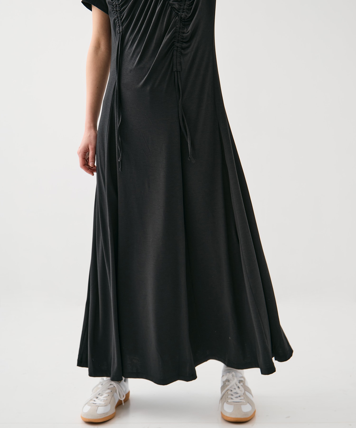 ギャザードレープカットソーワンピ