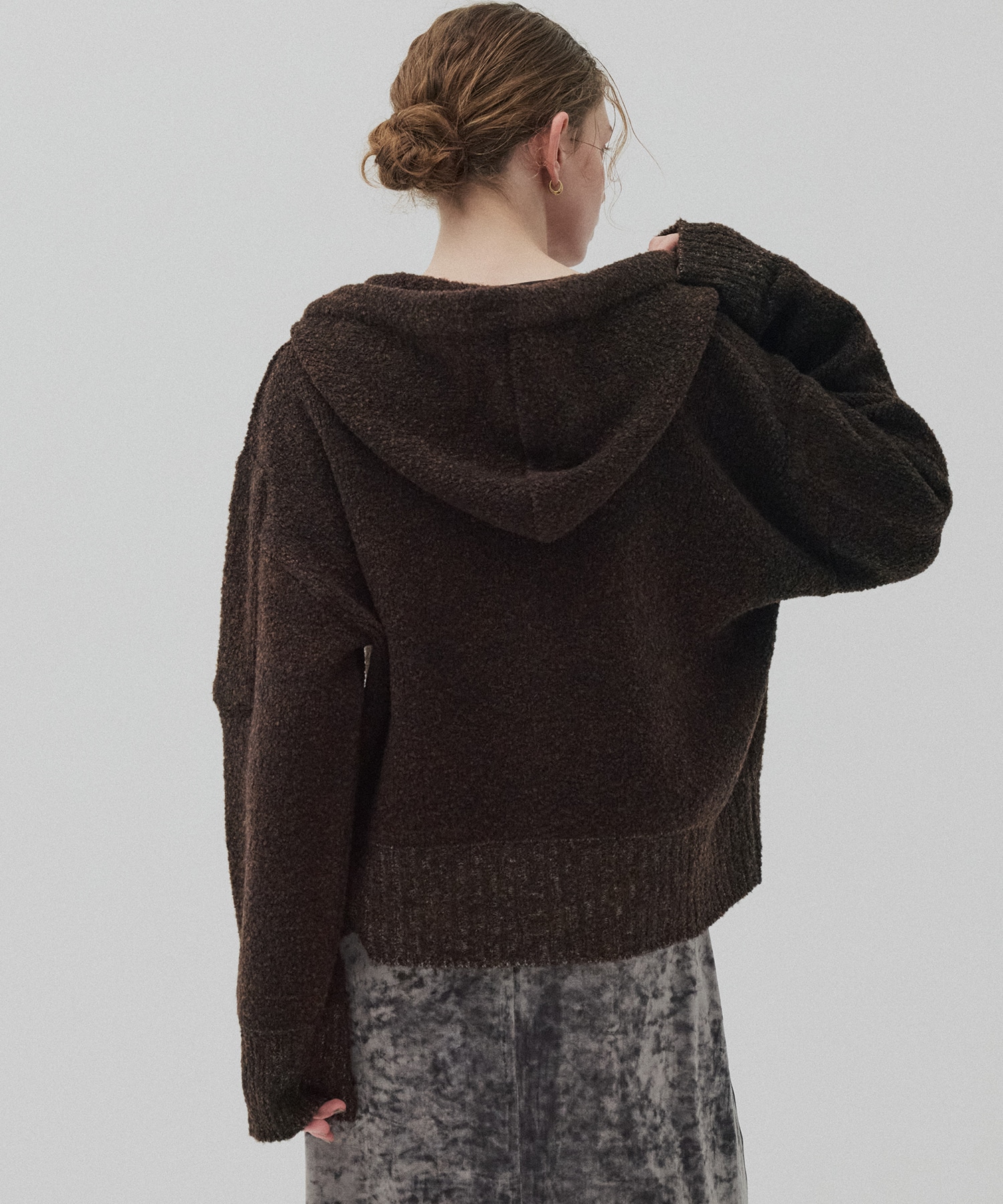 ルーズニットフーディ