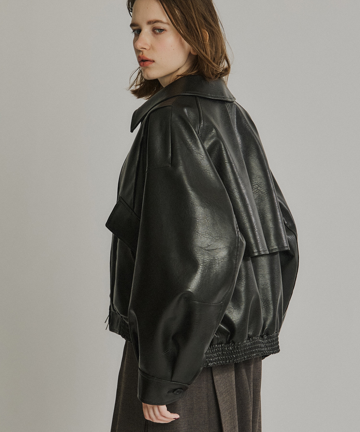 【再入荷】フローヨークレザーブルゾン