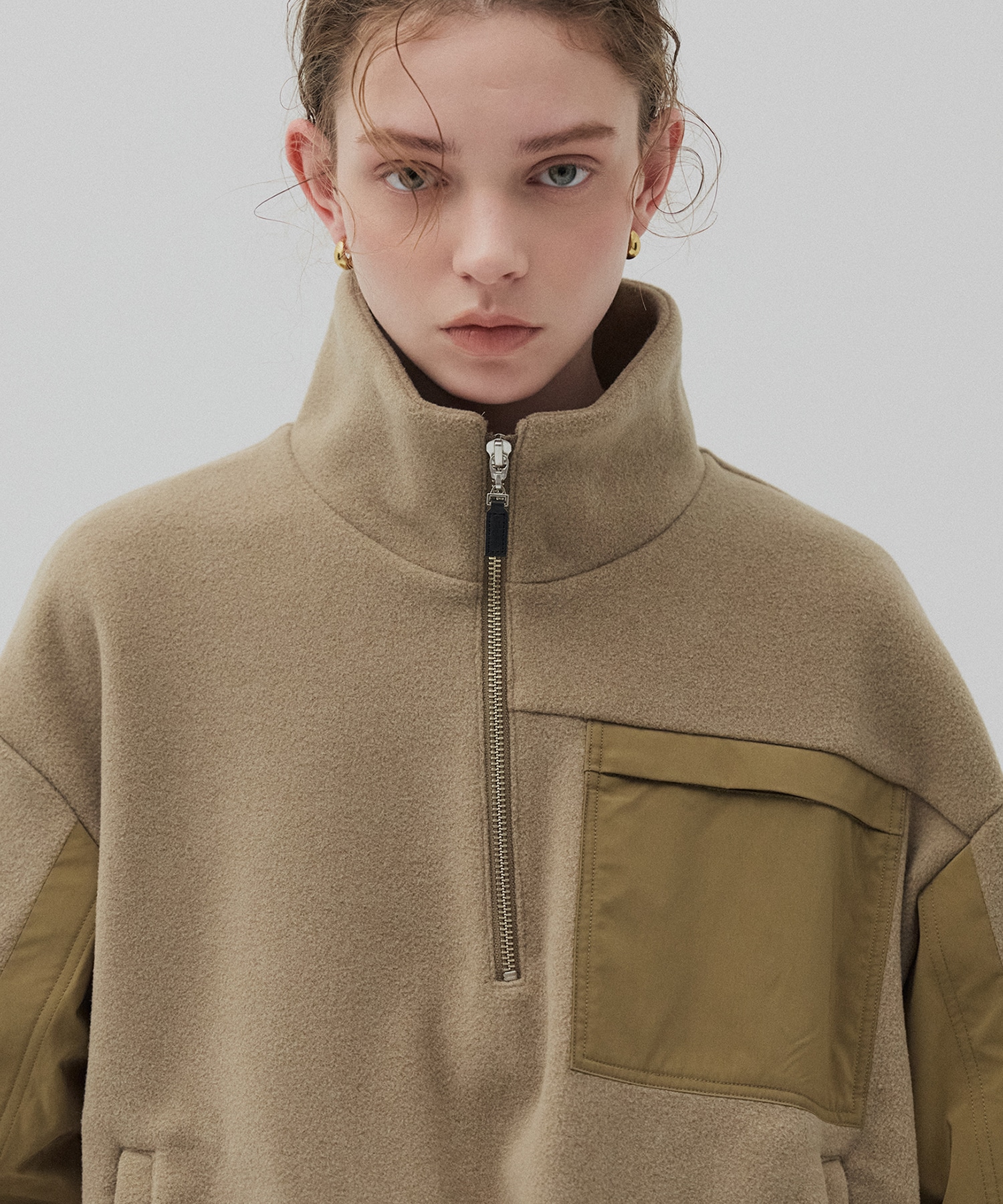 コンビハーフジッププルオーバー