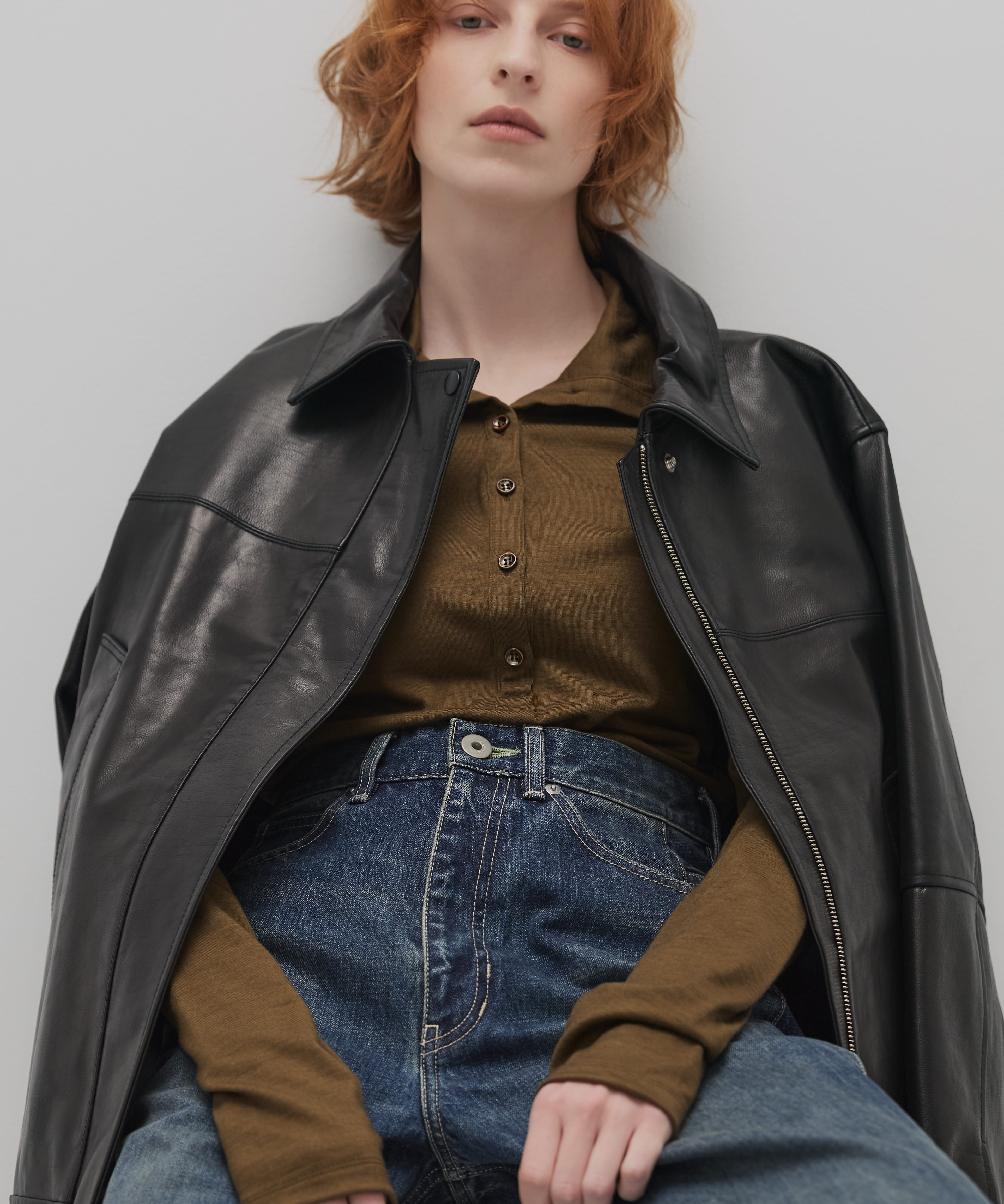 ラインストレートデニム