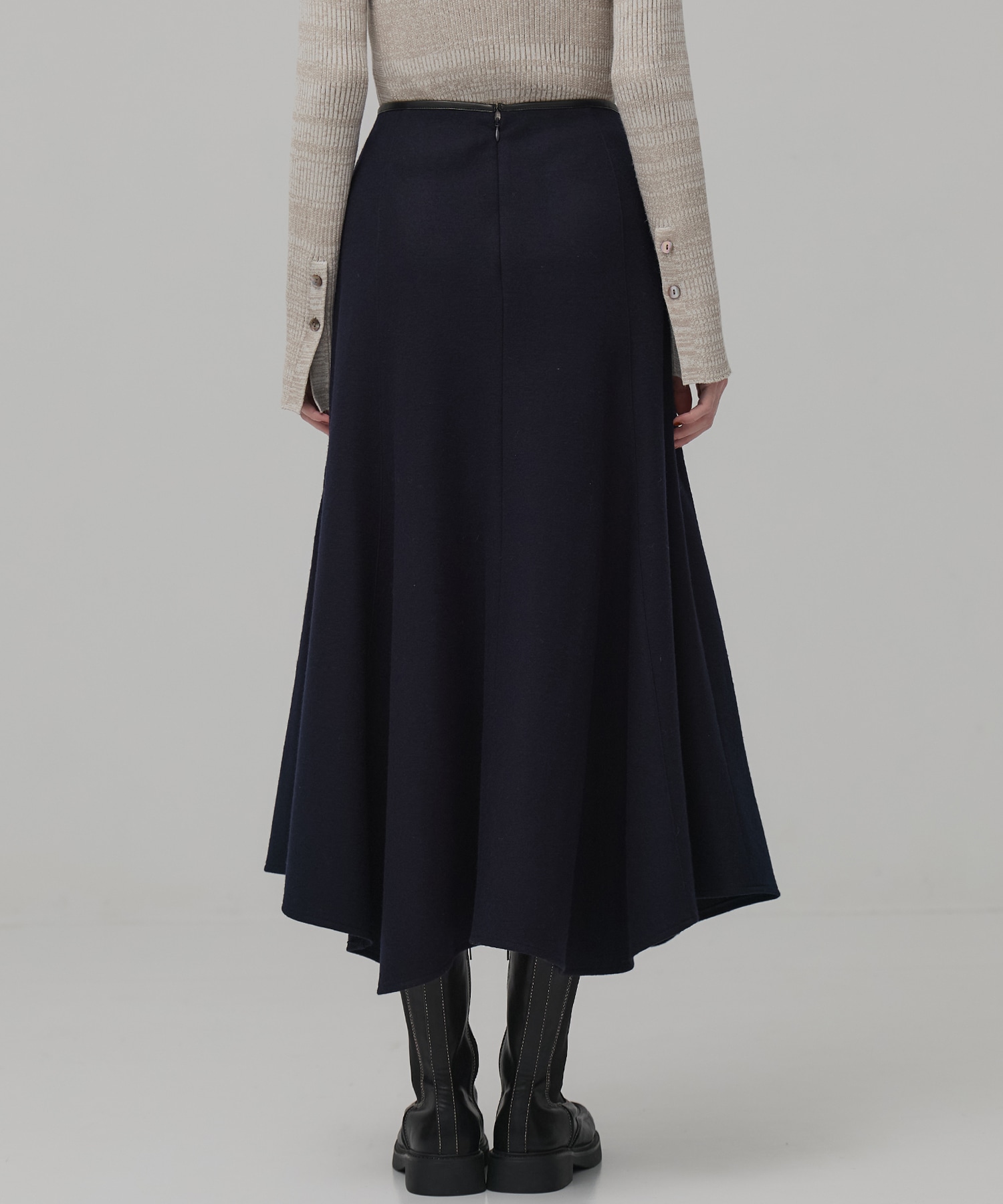 ウールジャージフレアスカート