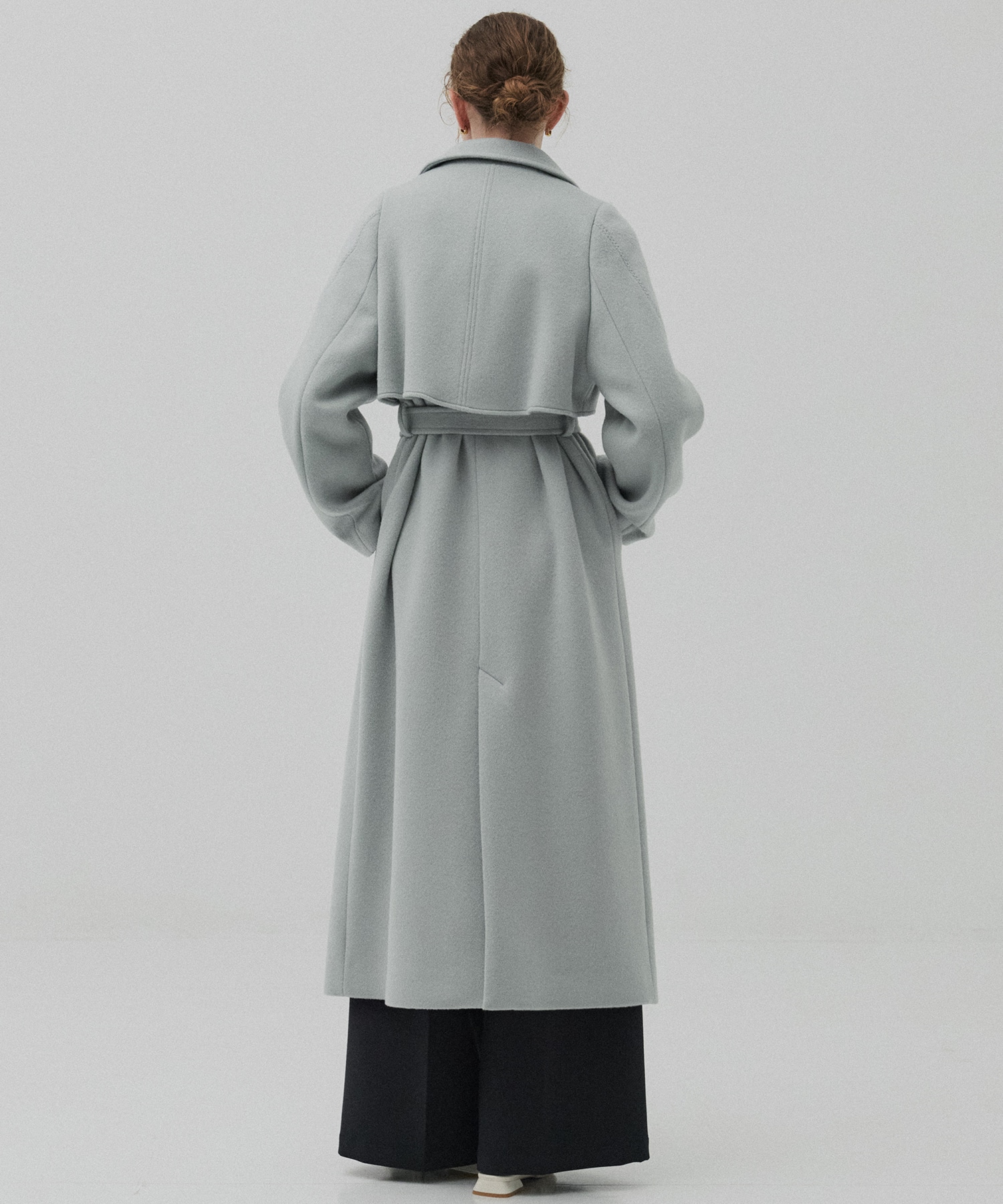 SUPER140アシメオーバーヨークコート