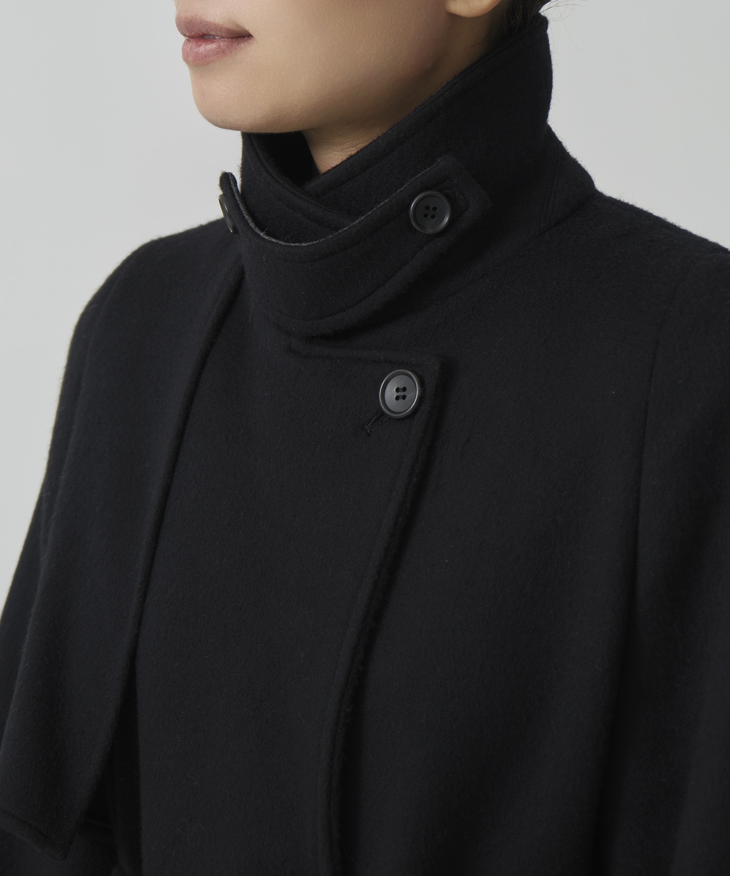 LAMBSアシメオーバーヨークコート