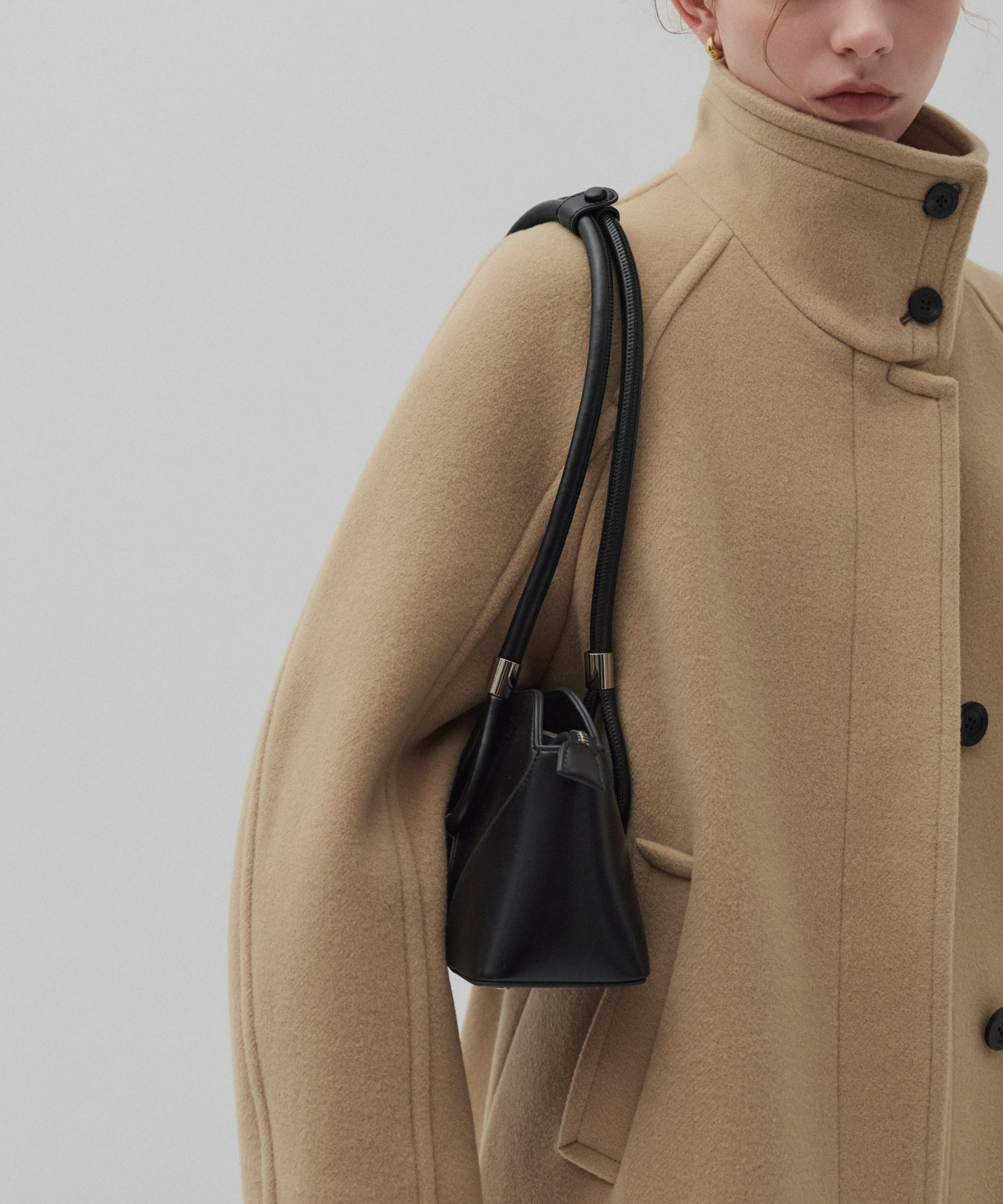 SUPER140スタンドカラーコート