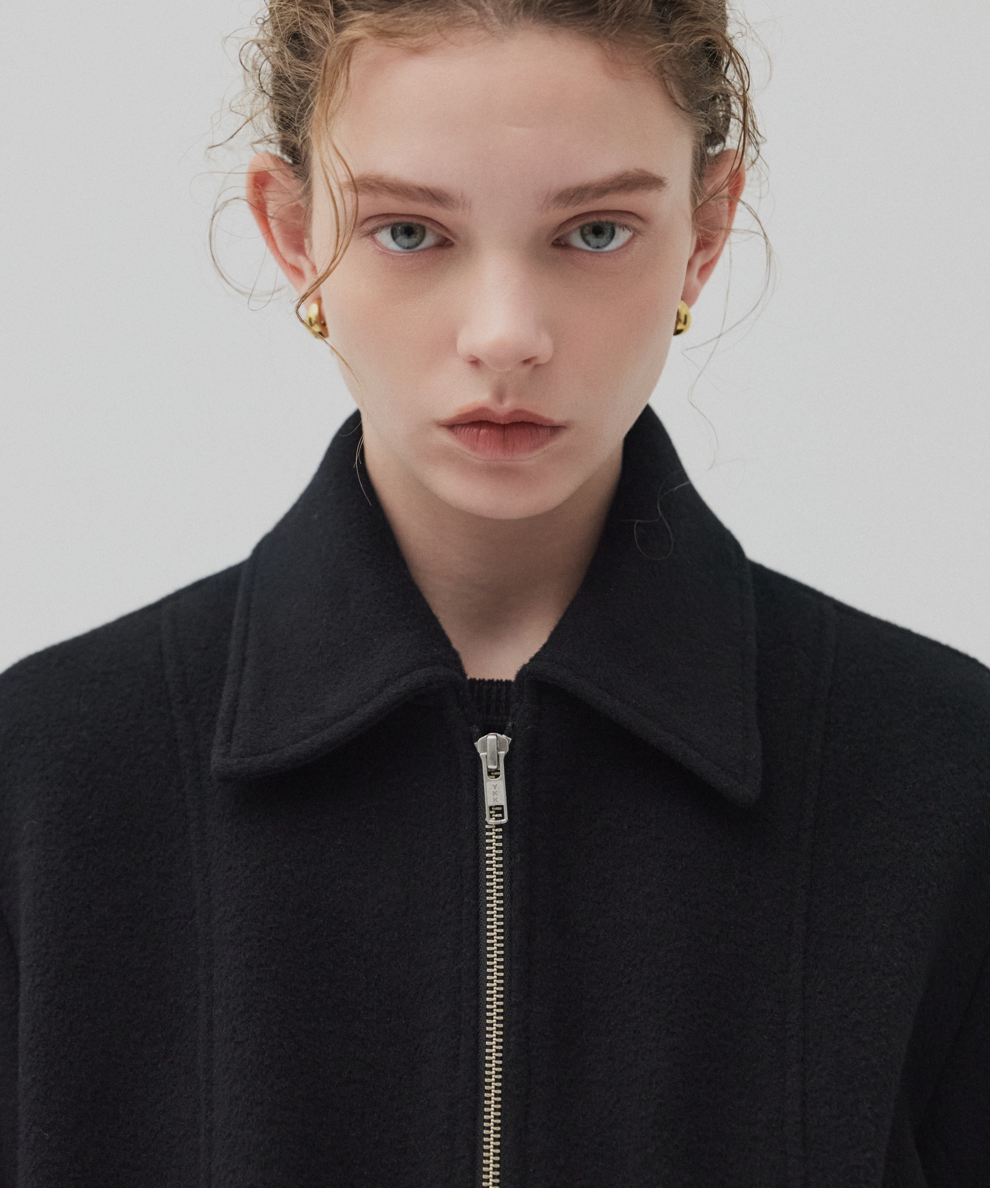 【再入荷】ウールジップタックショートコート