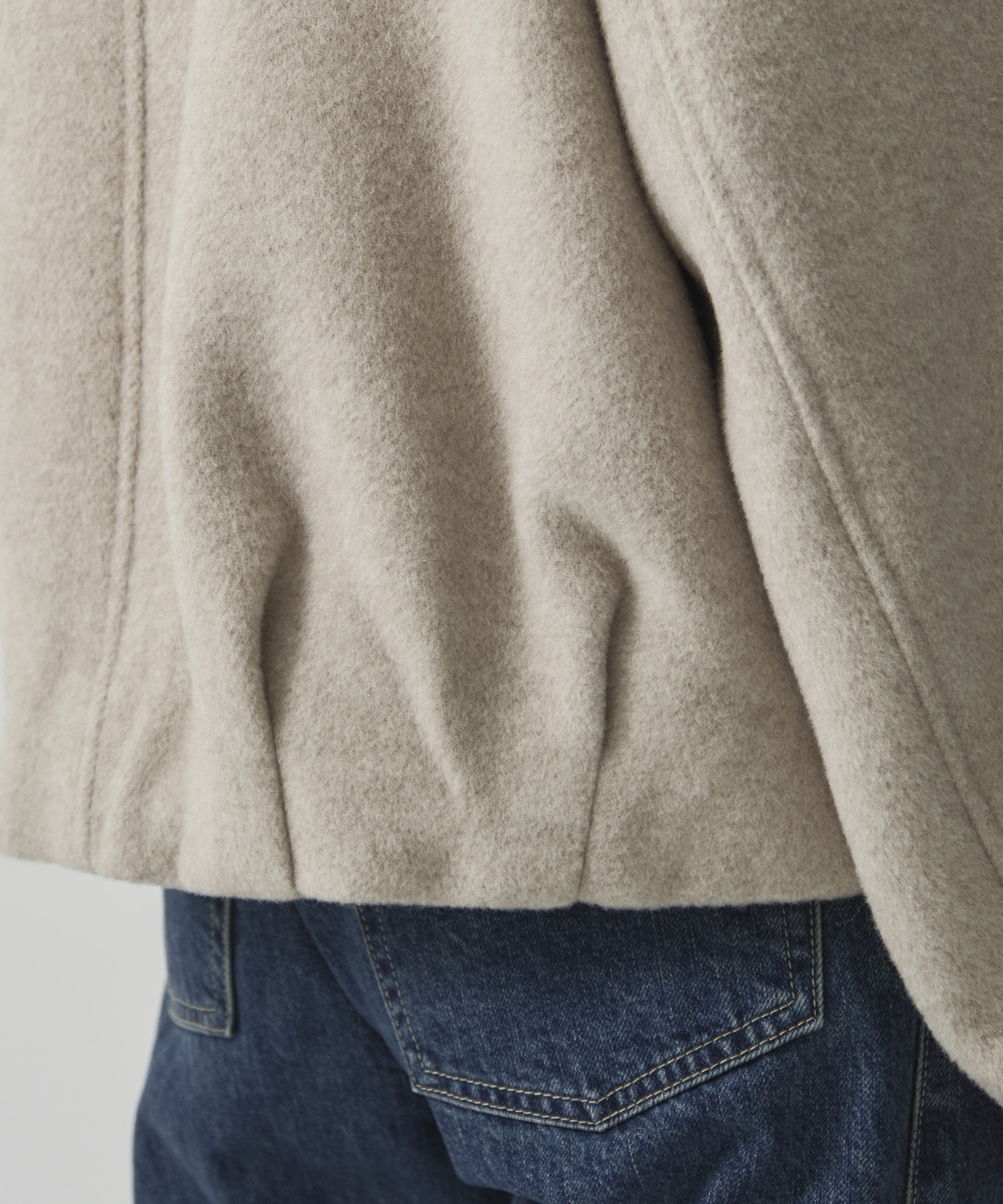 ウールジップタックショートコート