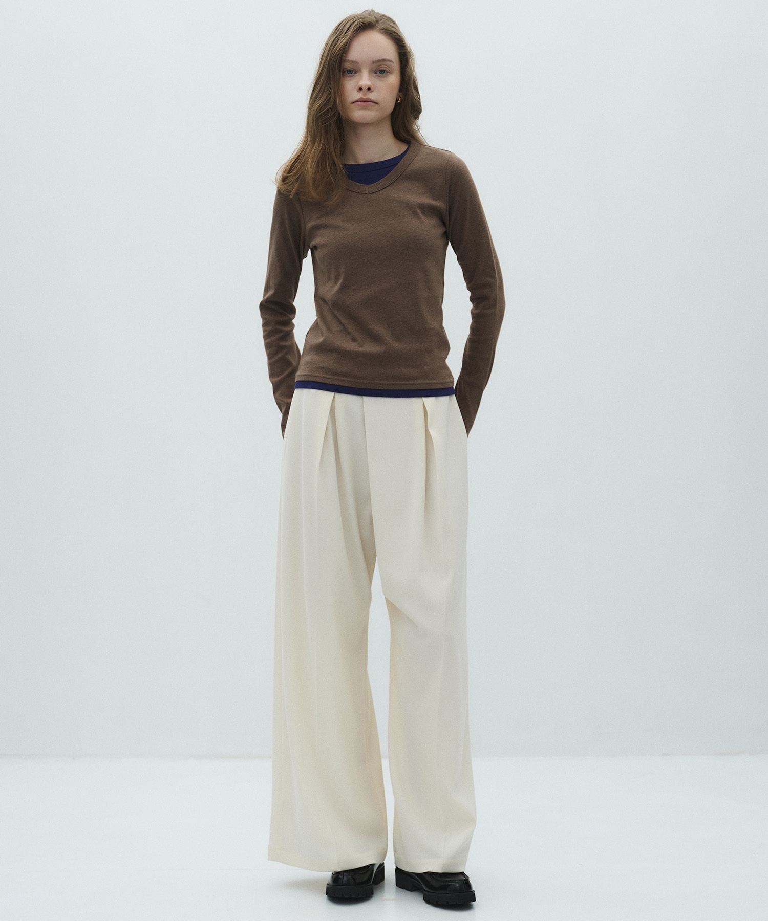 シルキーツイルアシメタックパンツ