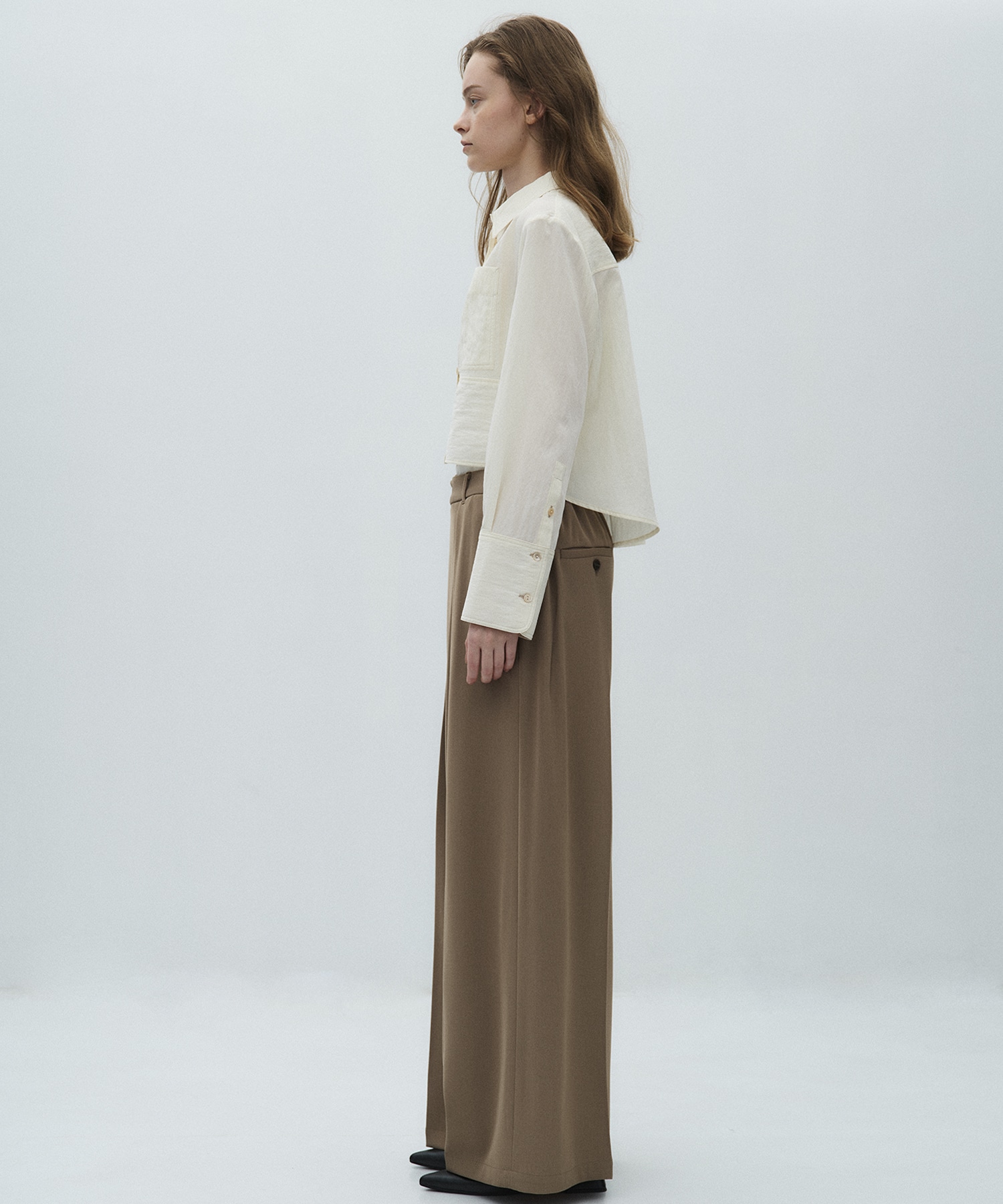 シルキーツイルアシメタックパンツ