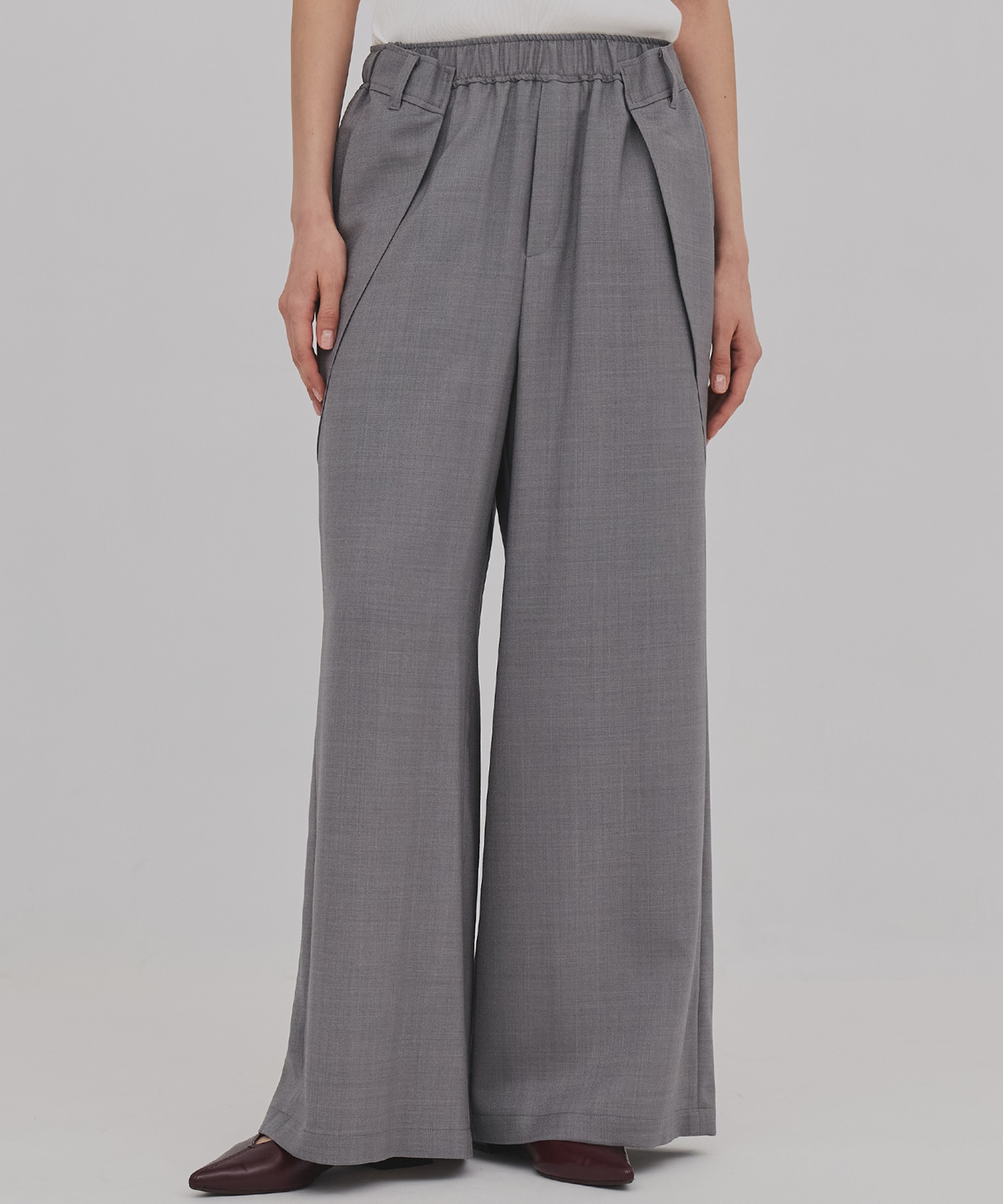 ウールジョーゼットパンツ