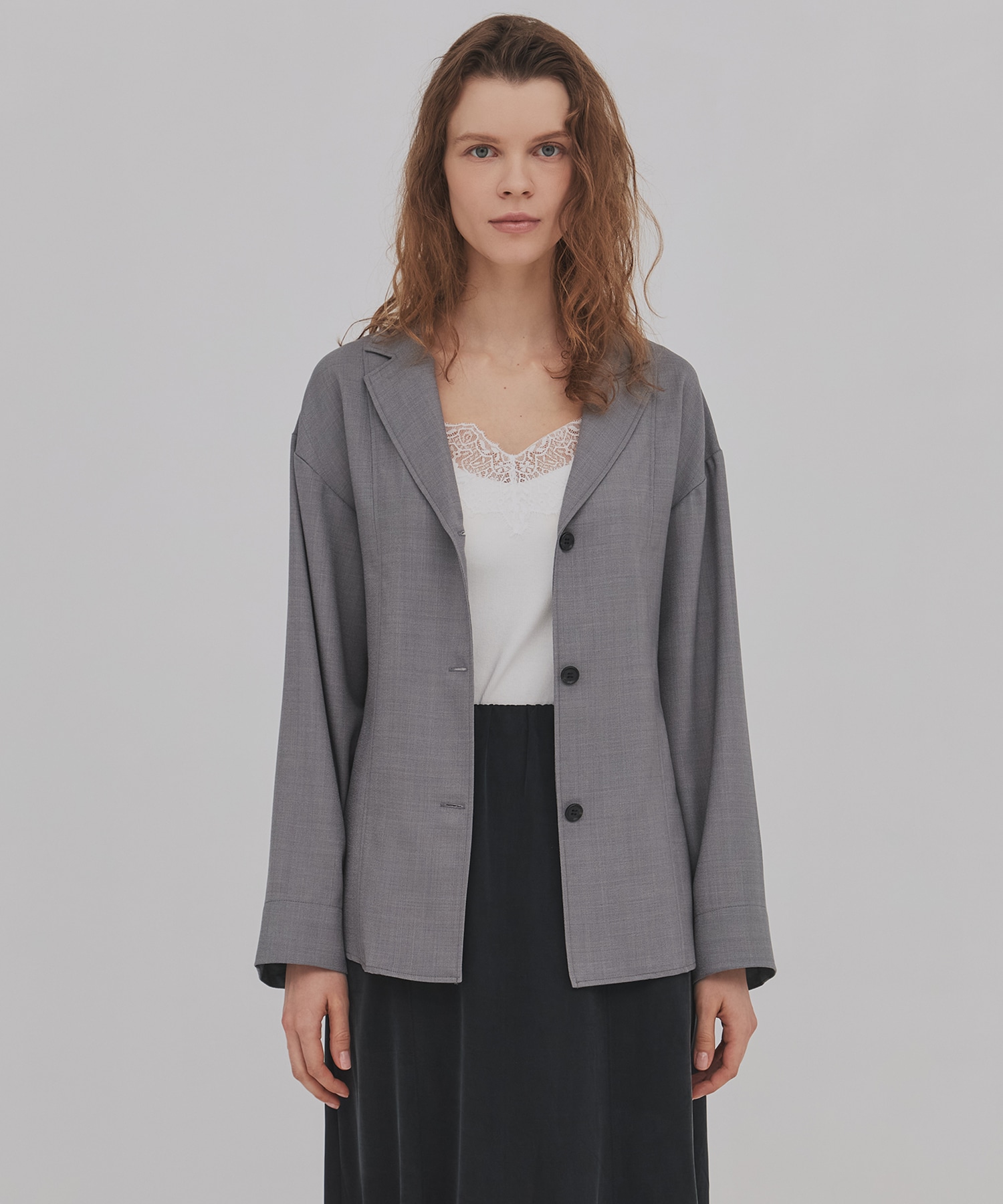 ウールジョーゼットジャケット