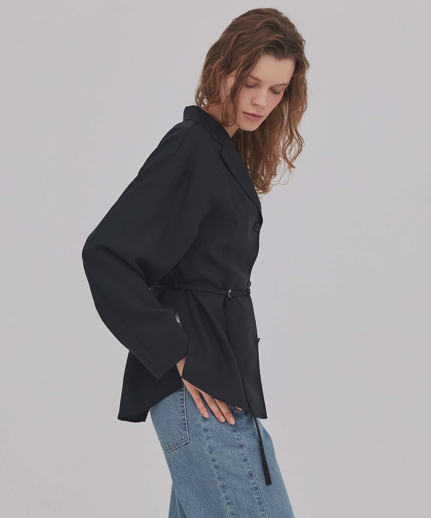 ウールジョーゼットジャケット