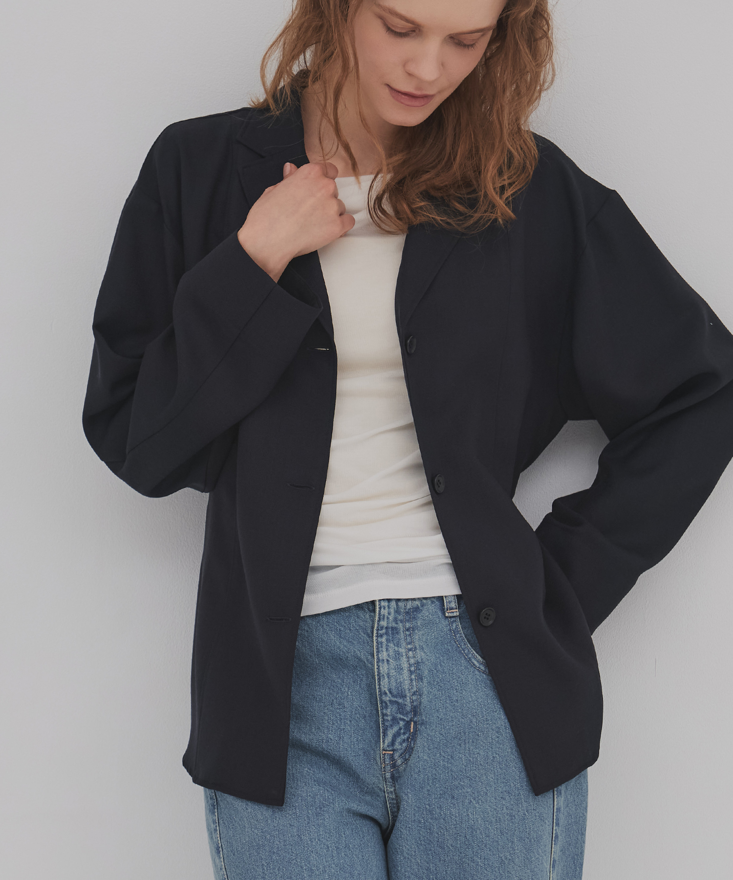 ドレープハープスリーブトップ