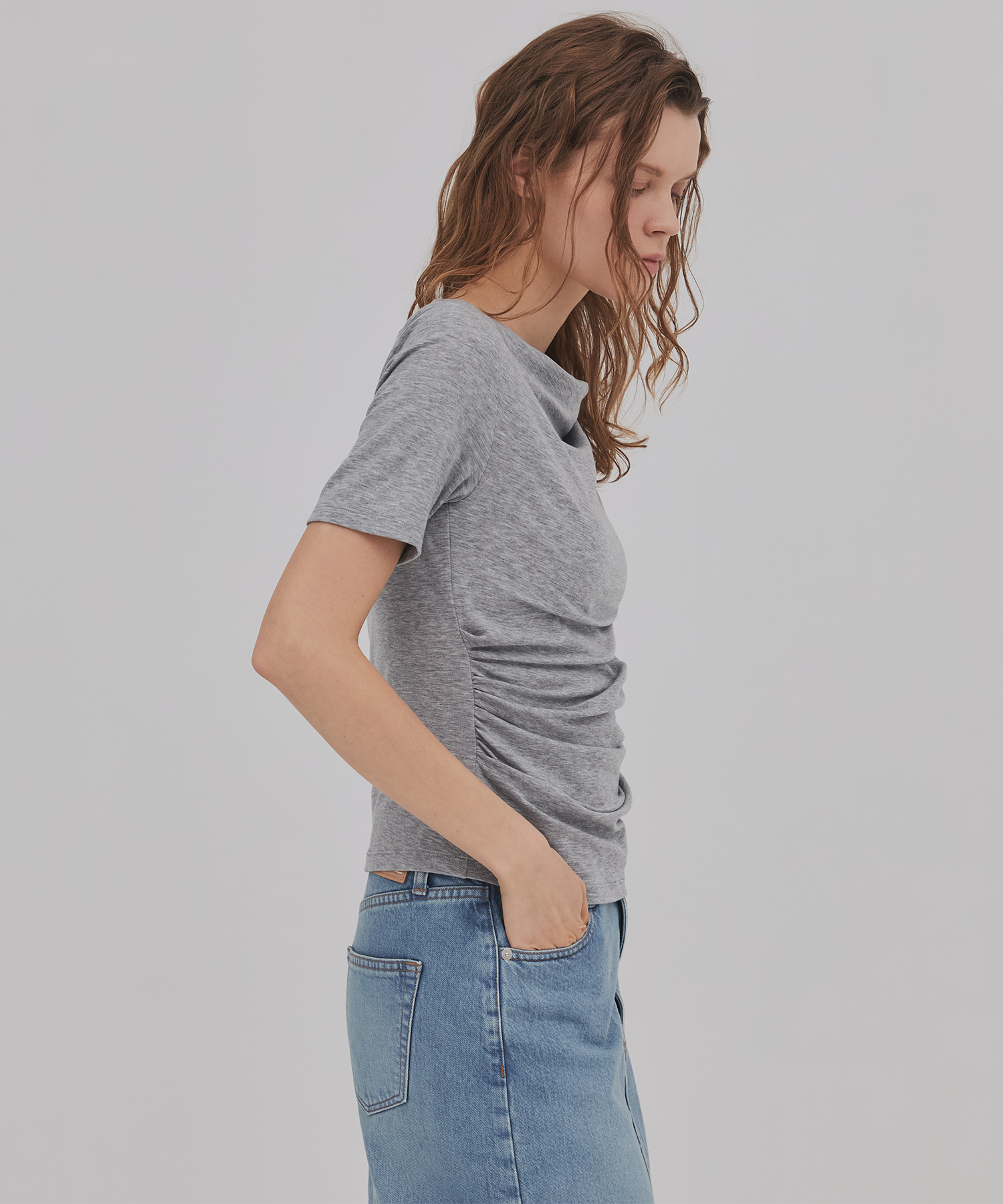 ドレープハープスリーブトップ