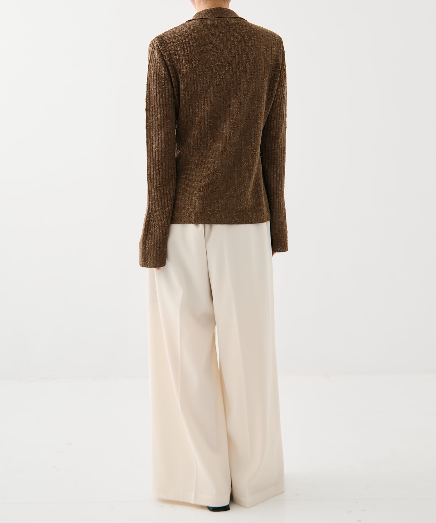 スラブニットカーディガン