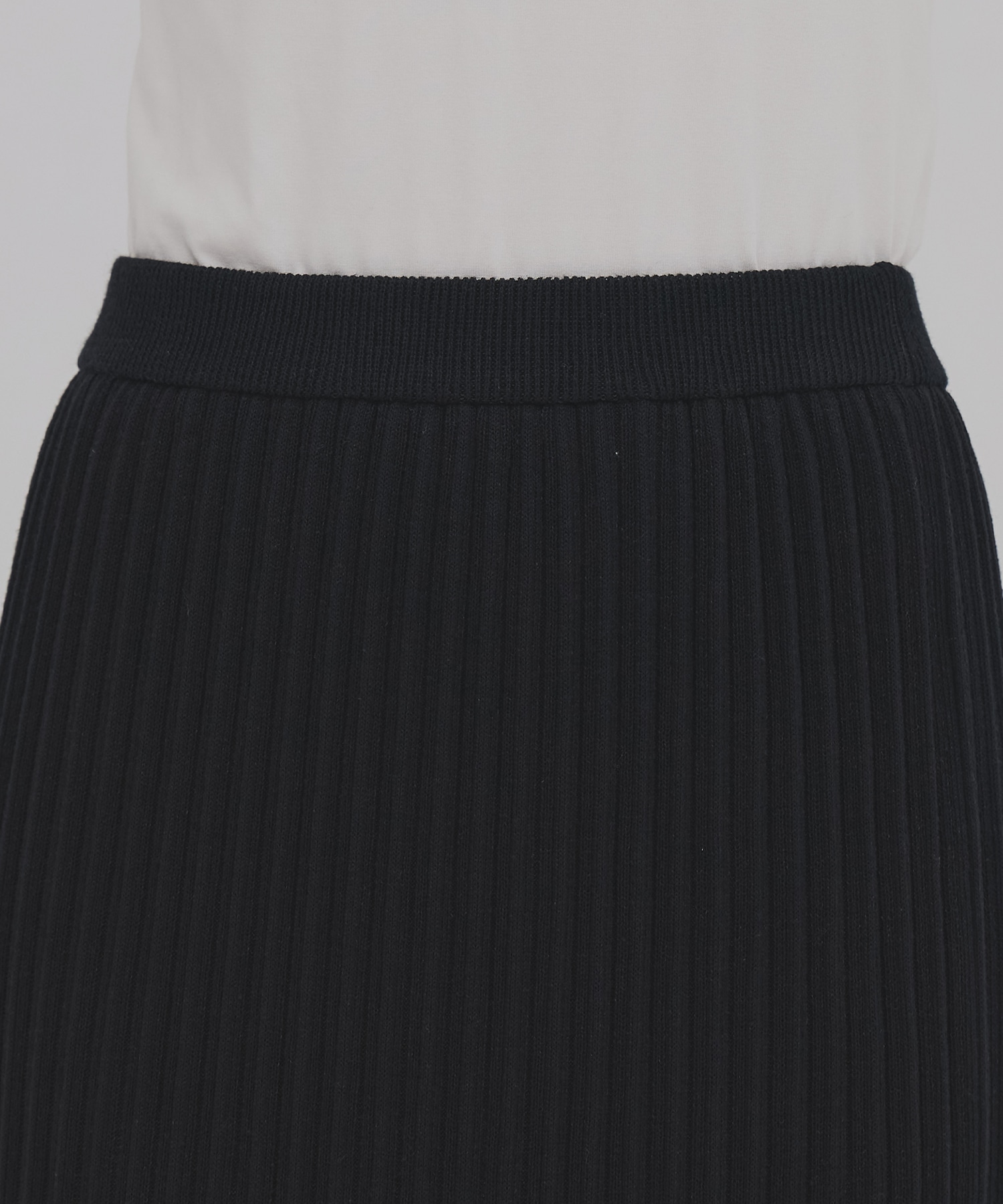 プリーツリブニットタイトスカート