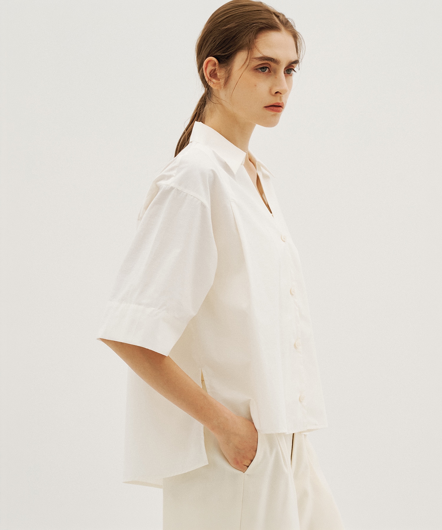 ハーフスリーブスキッパーシャツ