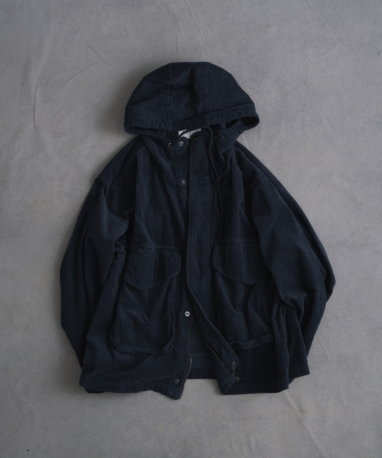 ガーメントダイコーデュロイフードブルゾン