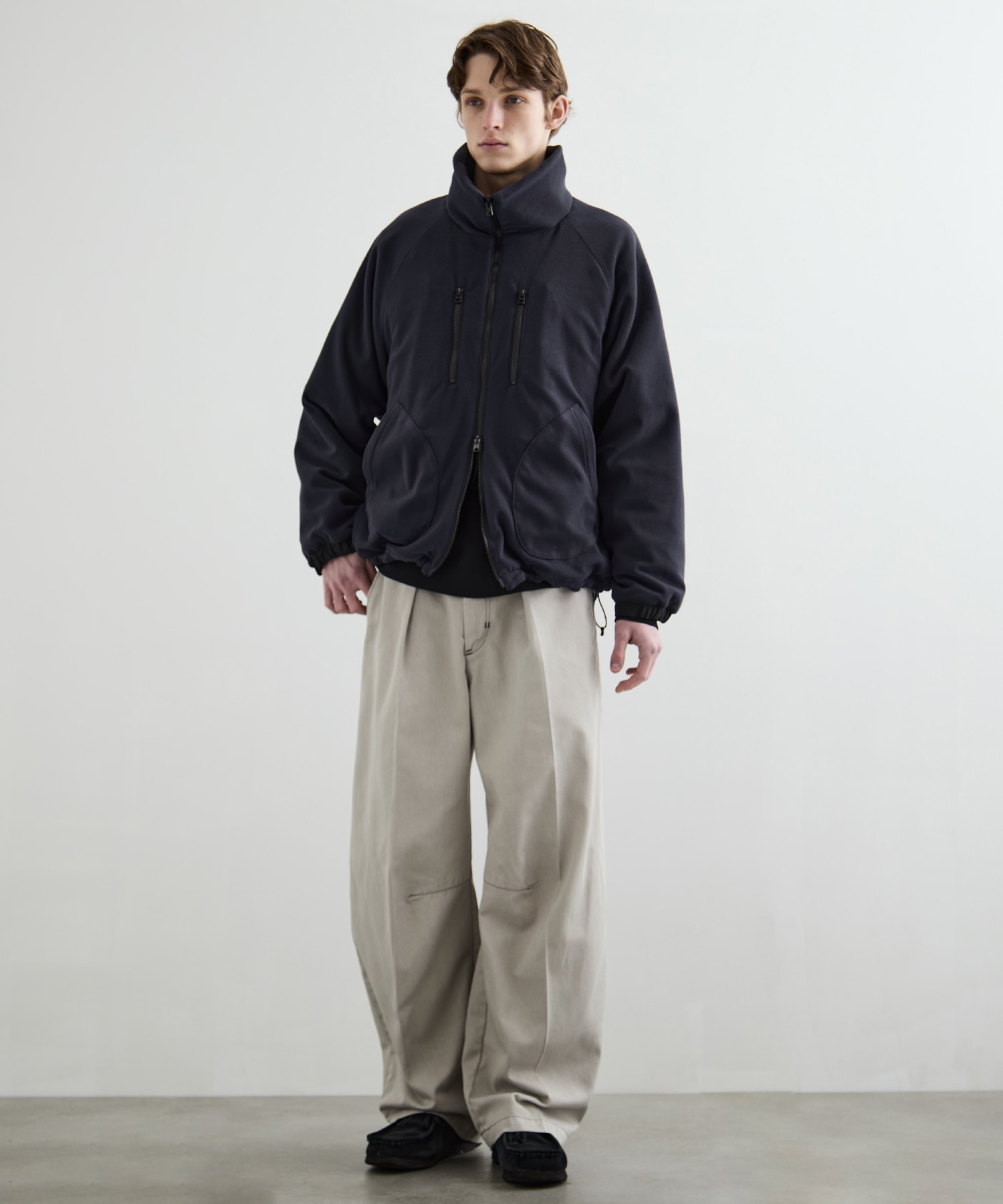 リバーシブルナイロンフリースBL