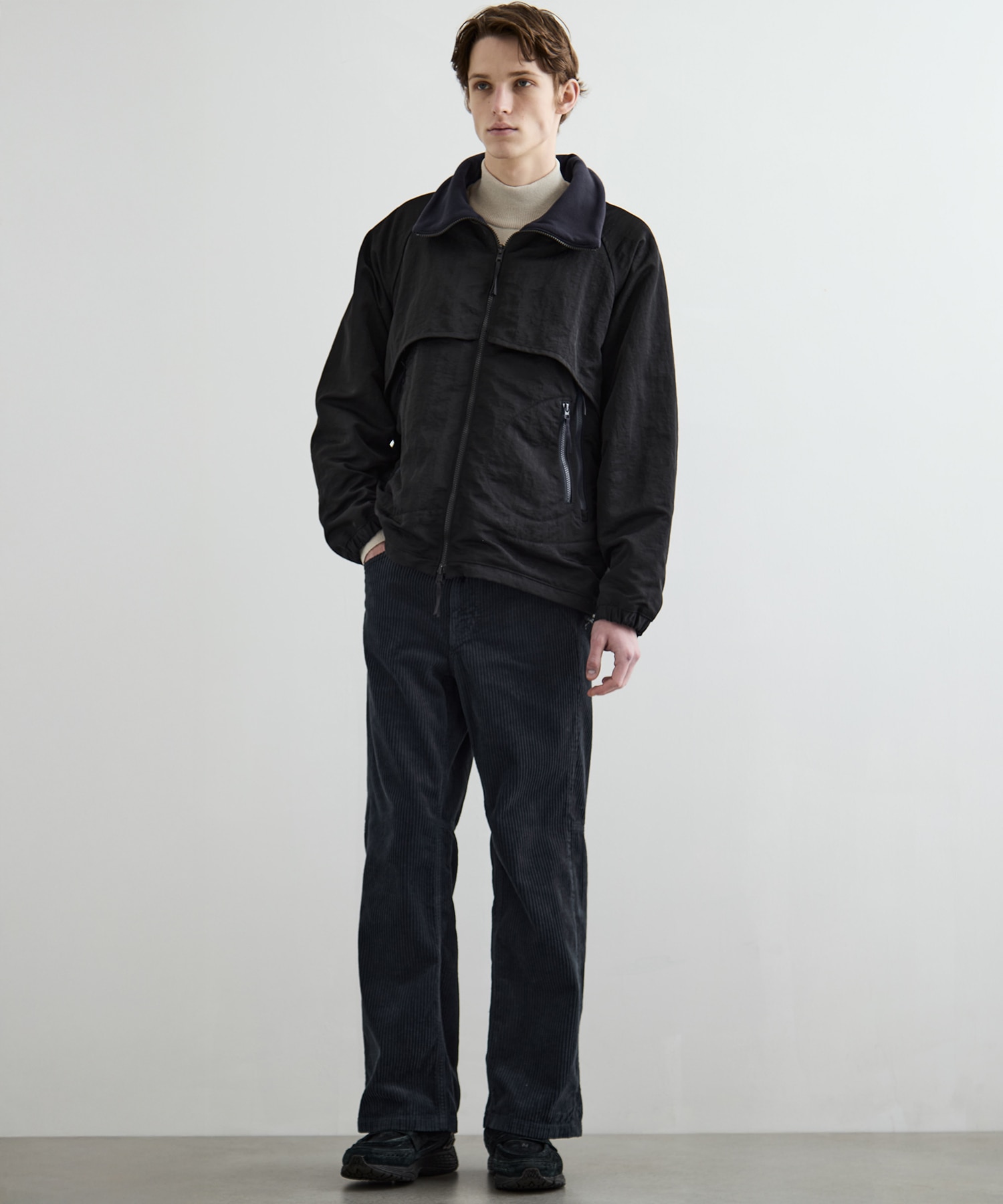 リバーシブルナイロンフリースBL