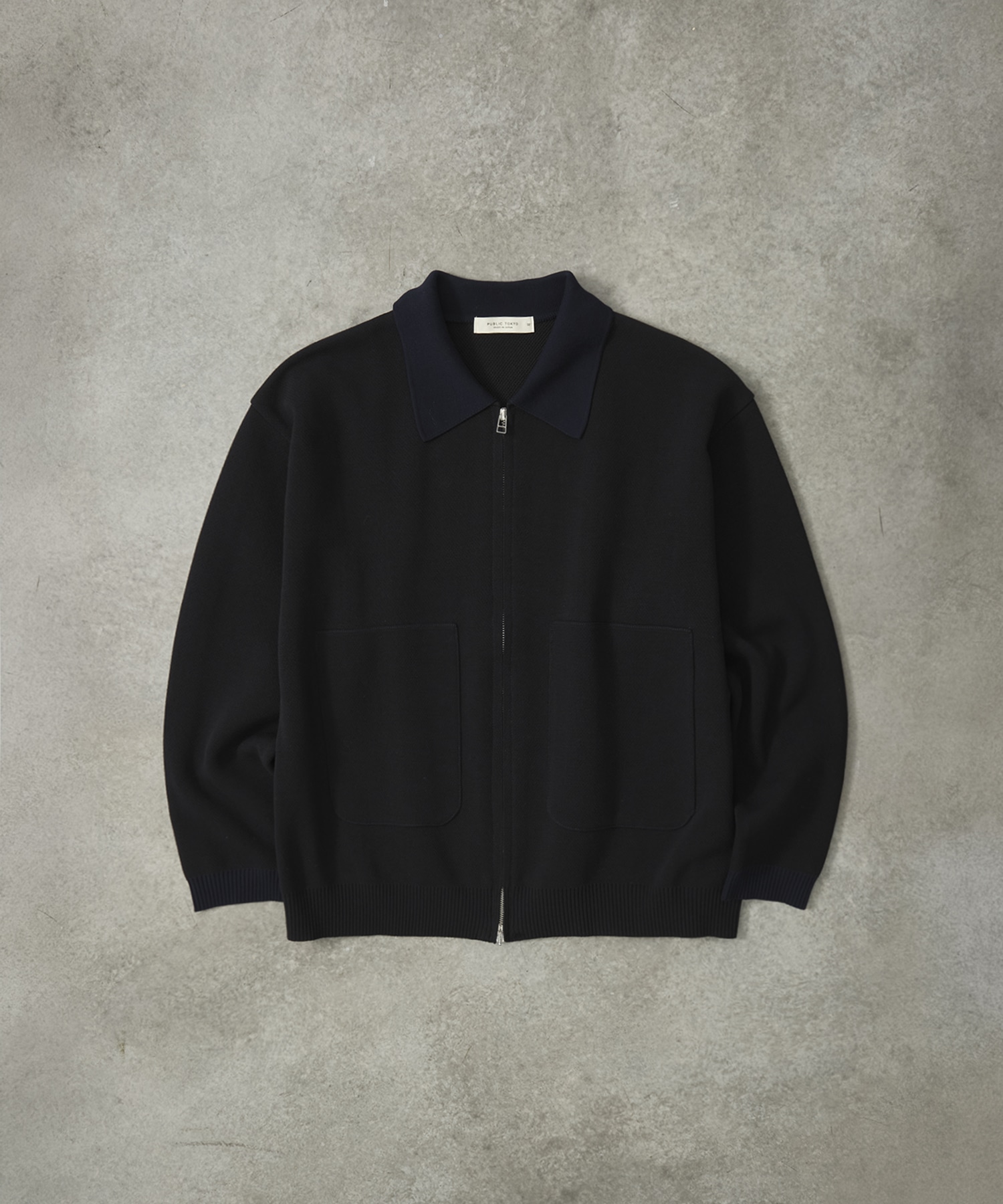 ジップビッグポケットポロカーデ