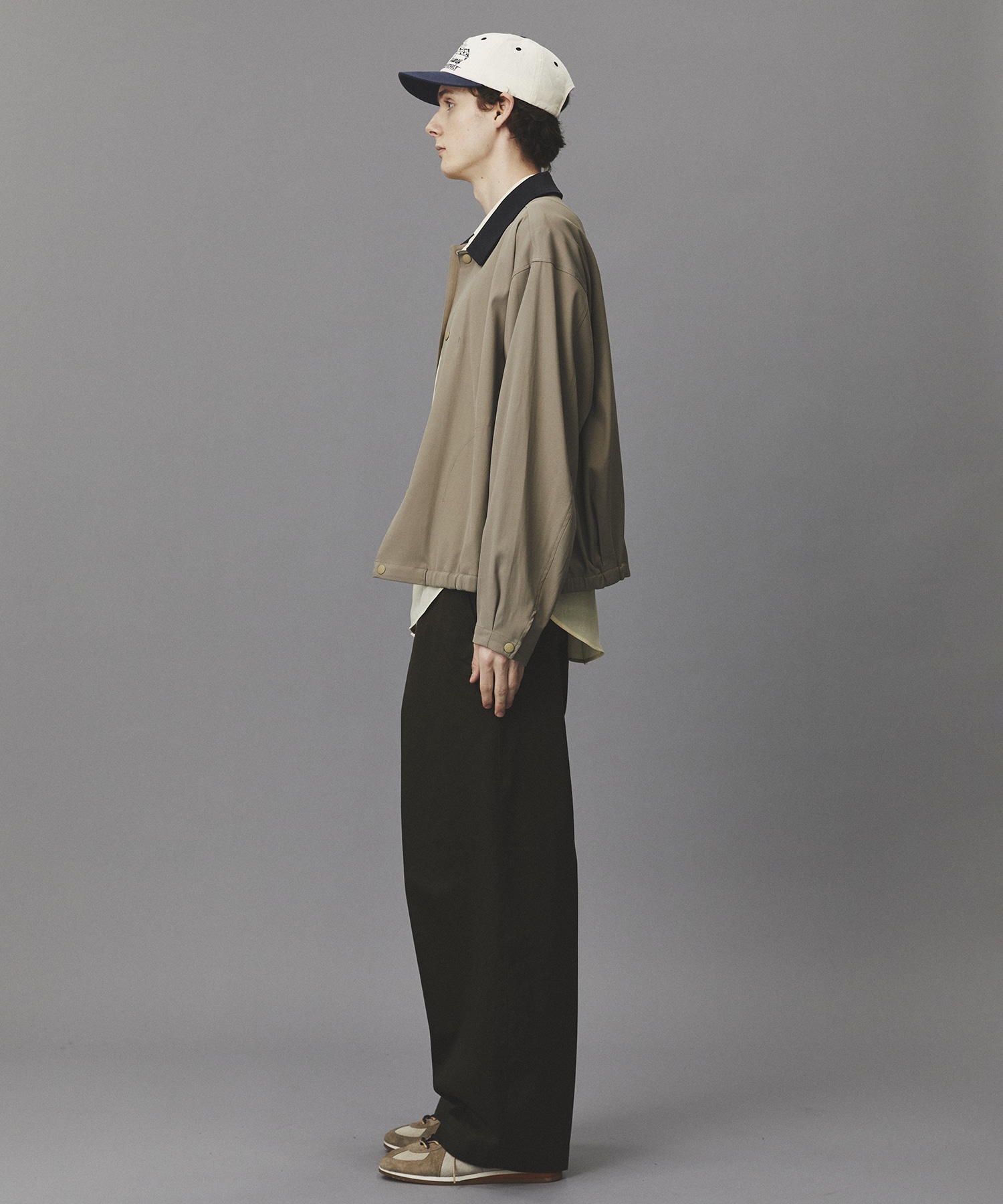 ブラッシュドカラーオーバーコーチブルゾン