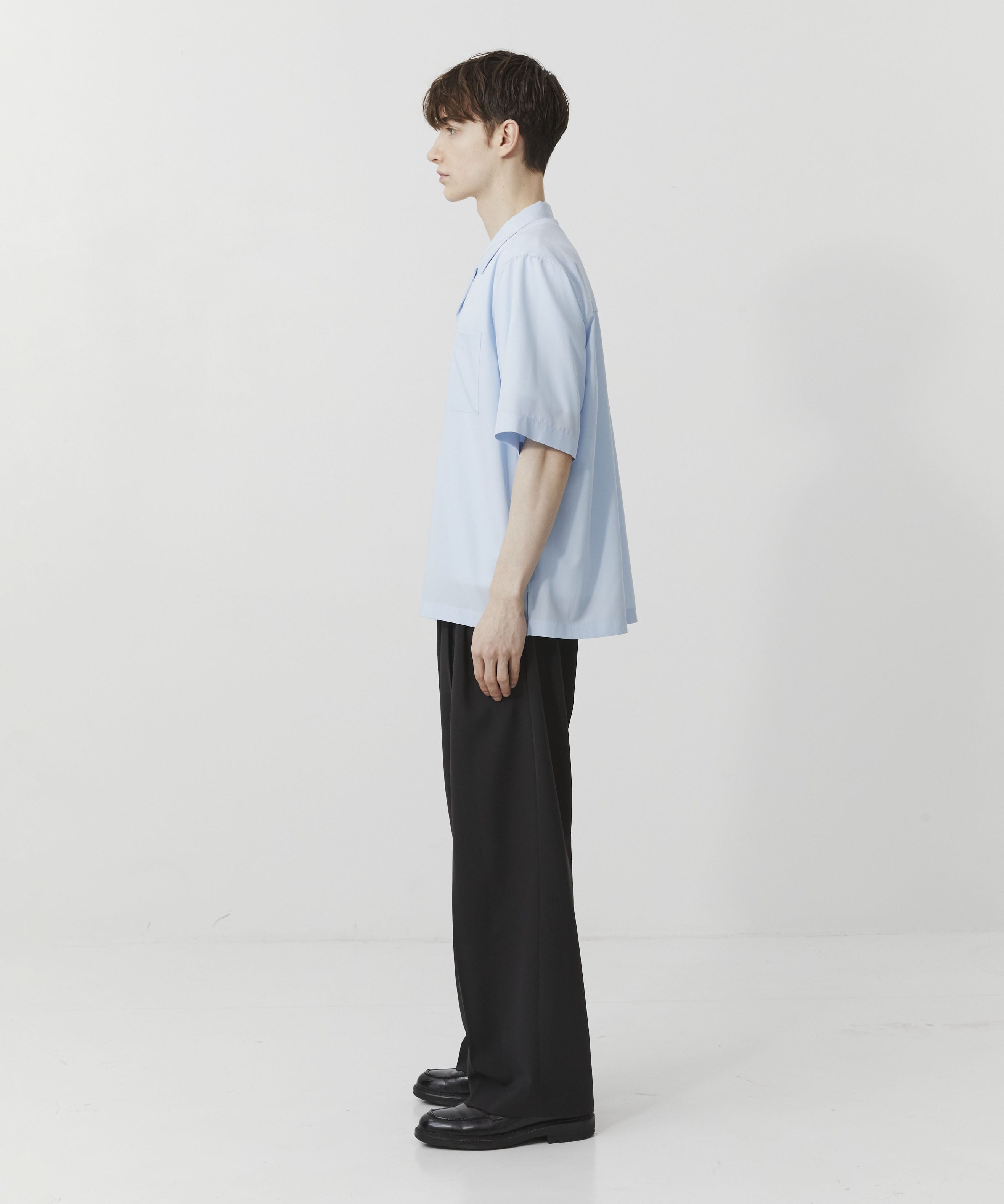 シルキータッチオープンカラーシャツ