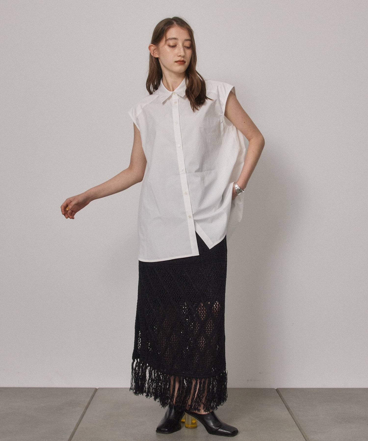 ビスチェレイヤードシャツ(FREE WHITE): : ウィメンズ｜PUBLIC TOKYO 